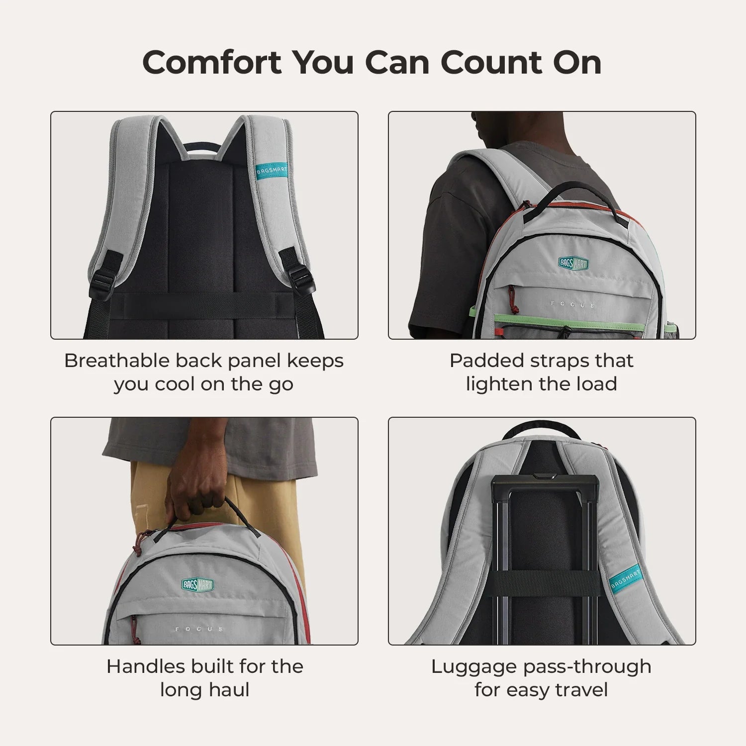 15.6 Inch Laptop Backpack for Men & Women - Waterproof Travel Backpack with USB Charging Port - Perfect for Work, School, and Business Trips