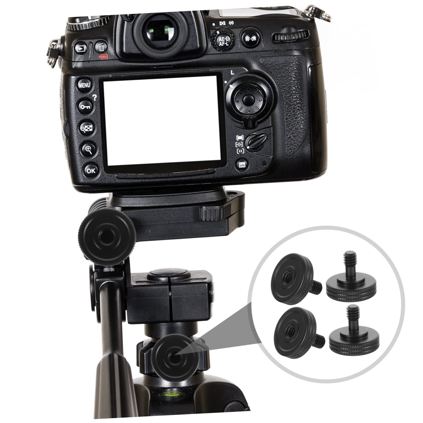 Homoyoyo 12 Pcs 1/4 Inch Camera Thumb Screws - Aluminum Alloy Quick Release Mounting Screws for DSLR Cameras, Flash & Tripod | Perfect for Photography, Videography & Studio Equipment