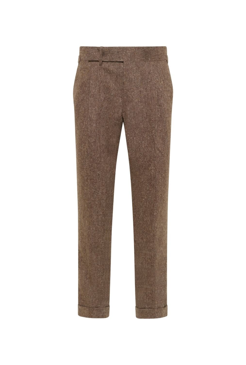 Premium Greyson 2-Piece Suit - Brown & Camel Tweed Blazer & Pants Set for Men | Business Formal, Wedding & Office Attire