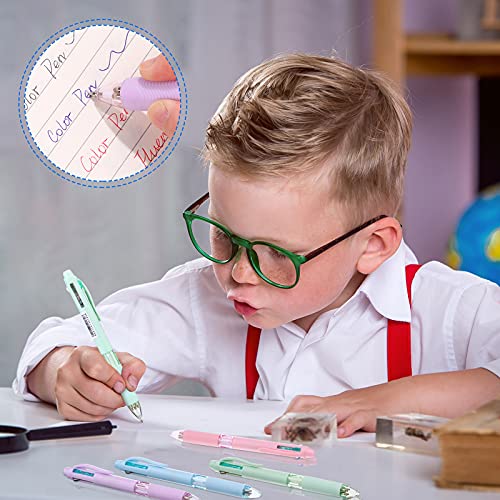 4-in-1 Multicolor Retractable Ballpoint Pens (0.7mm Fine Point) - 16 Pack Colored Gel Ink Pens for Writing, Note Taking, Journaling & Marking - Perfect for School, Office & Art Projects