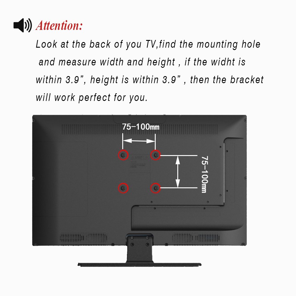 13-24 Inch Ultra Slim Low Profile TV Wall Mount Bracket for LED LCD Flat Panel TVs - Perfect for Living Room, Bedroom, and Office Spaces