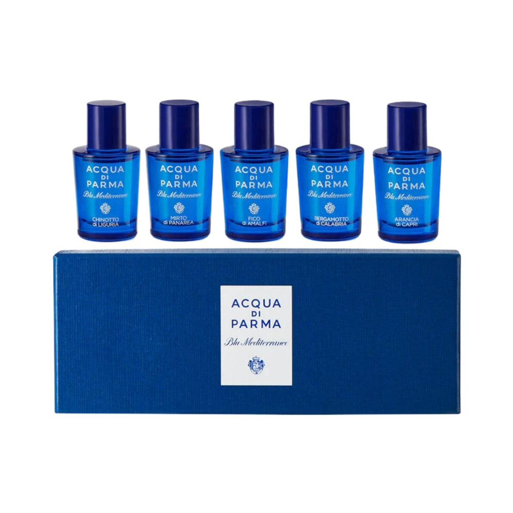 Blu Mediterraneo Mini Collection - 5 Piece Eau de Toilette Set (5x5ml) | Travel-Size Perfume Sampler for Women & Men | Perfect for Gifts, Vacation & Everyday Fragrance Try-On