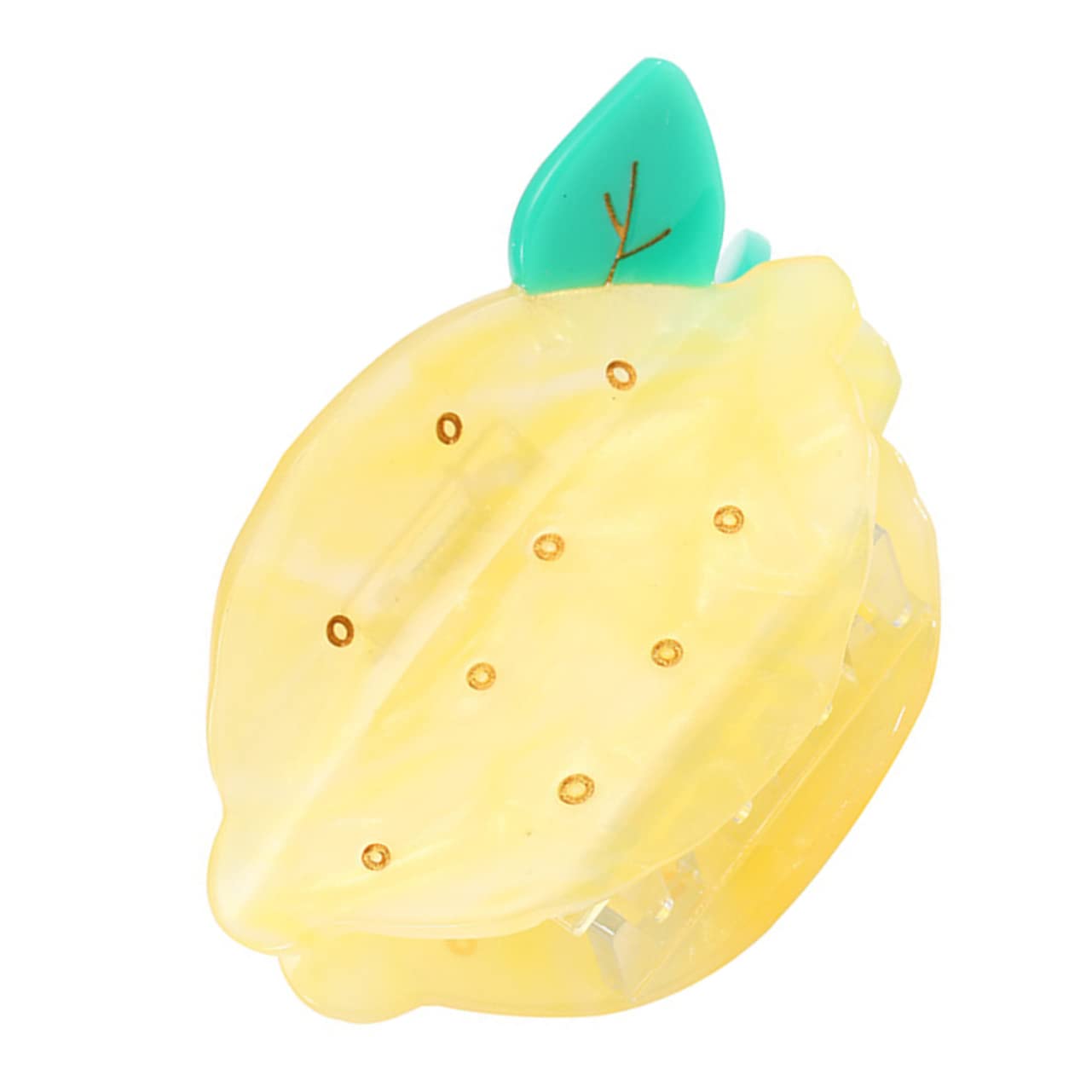 FOMIYES Lemon Fruit Hair Clips - Acrylic Barrettes, Ponytail Holders & Hair Grips for Women & Girls - Cute Hair Claw Clip with Shark Teeth - Perfect for Summer, Beach, Parties & Everyday Styling
