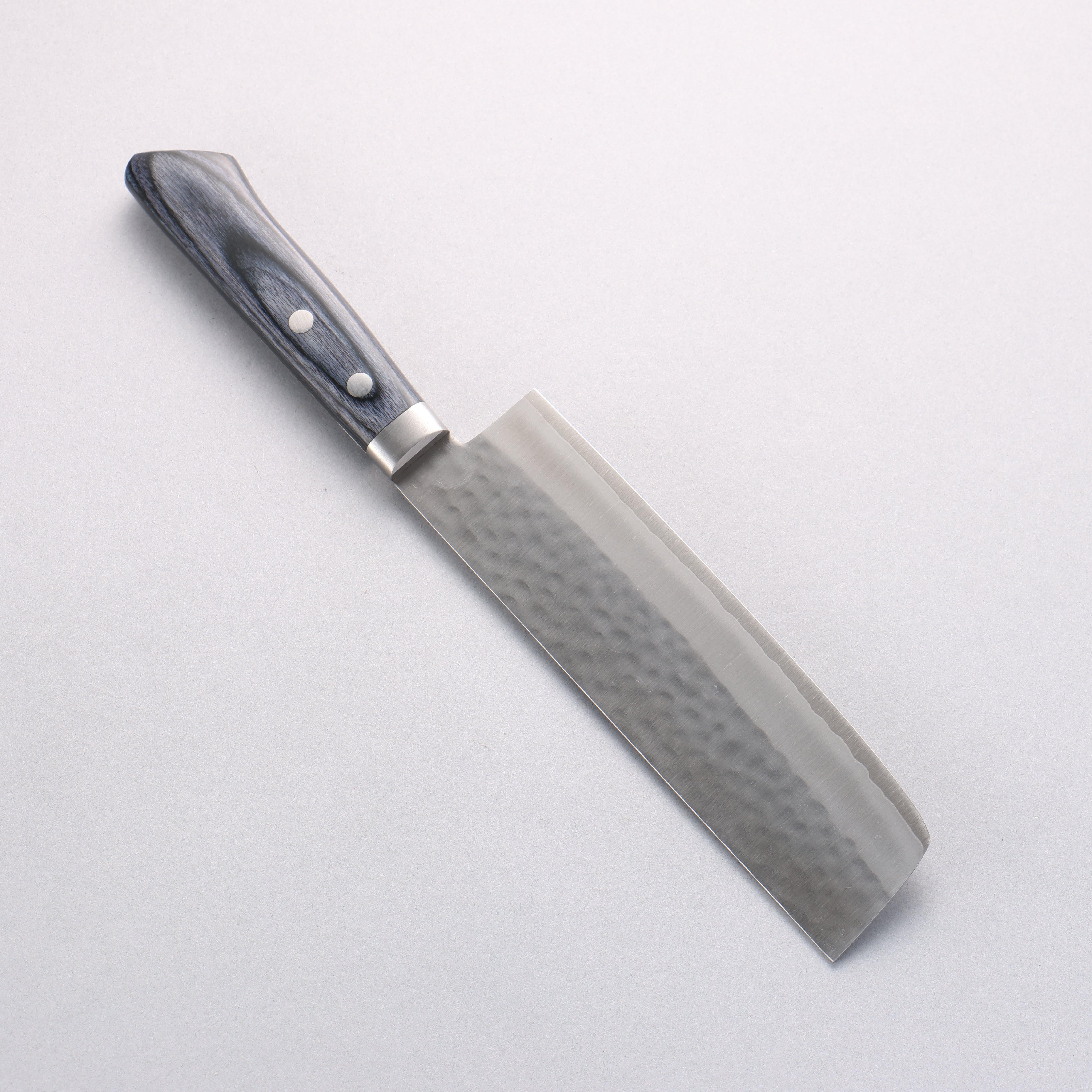 Premium Kunihira VG1 Hammered Usuba Knife 165mm - Japanese Chef Knife with Navy Blue Pakkawood Handle - Perfect for Sushi, Vegetables & Precision Cutting