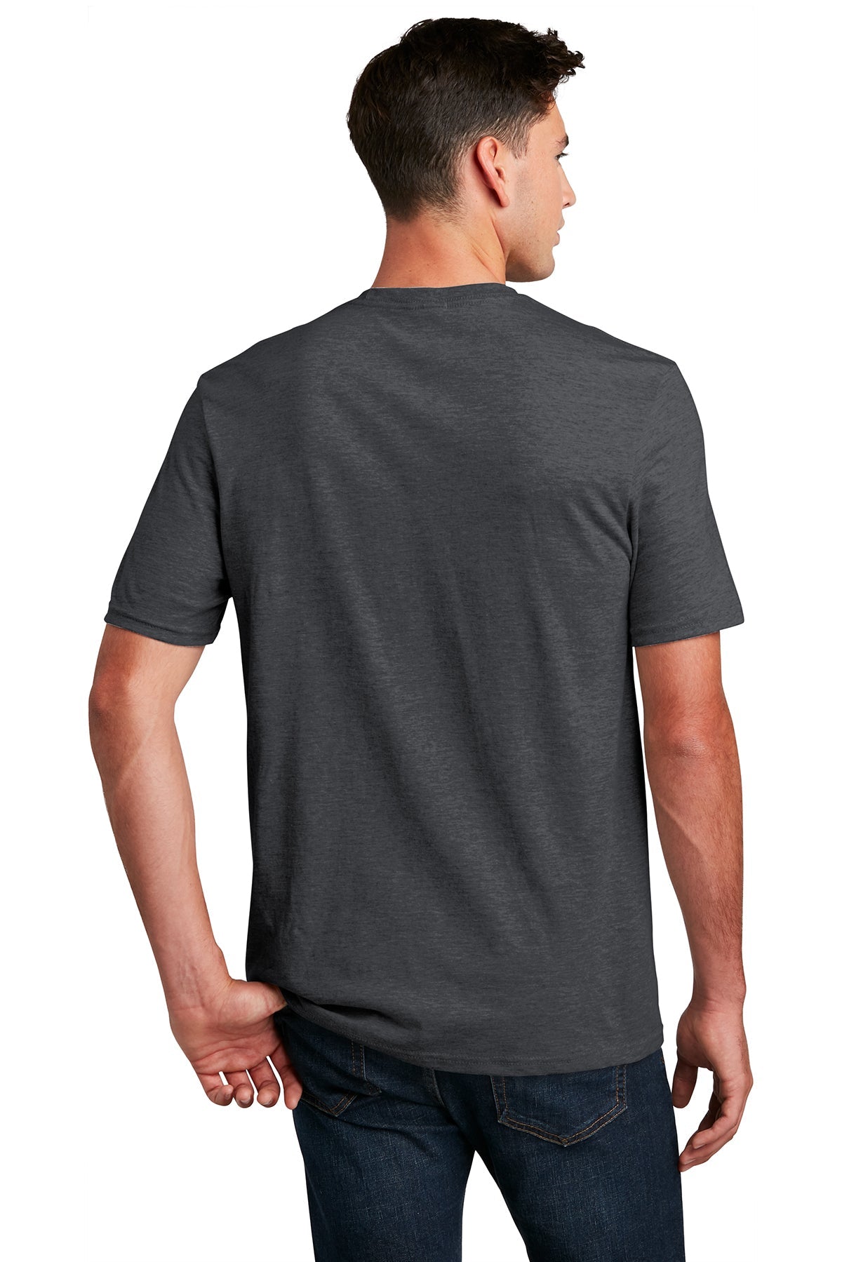 District Made Men's Perfect Blend T-Shirt - Heathered Charcoal | Soft Cotton Tee for Casual Wear & Everyday Comfort