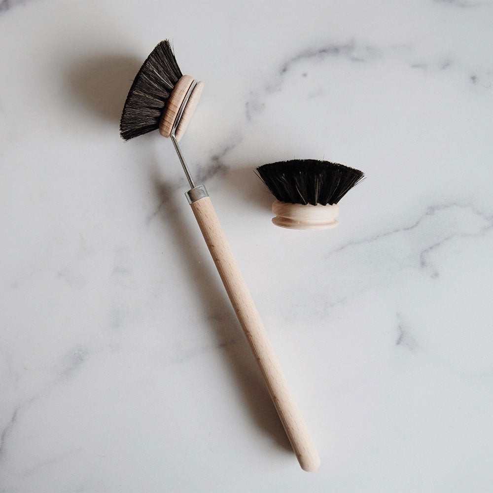 Eco-Friendly Wooden Dish Brush with Natural Bristles - Biodegradable & Sustainable Kitchen Cleaning Tool for Washing Dishes, Pots, and Pans - Perfect for Eco-Conscious Homes & Zero Waste Lifestyle
