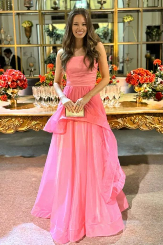 Elegant A-Line Strapless Long Prom Dress for Women - Formal Evening Gown for Party, Homecoming, Wedding Guest (Style J5676) | Perfect for Prom Night, Cocktail Parties & Special Occasions