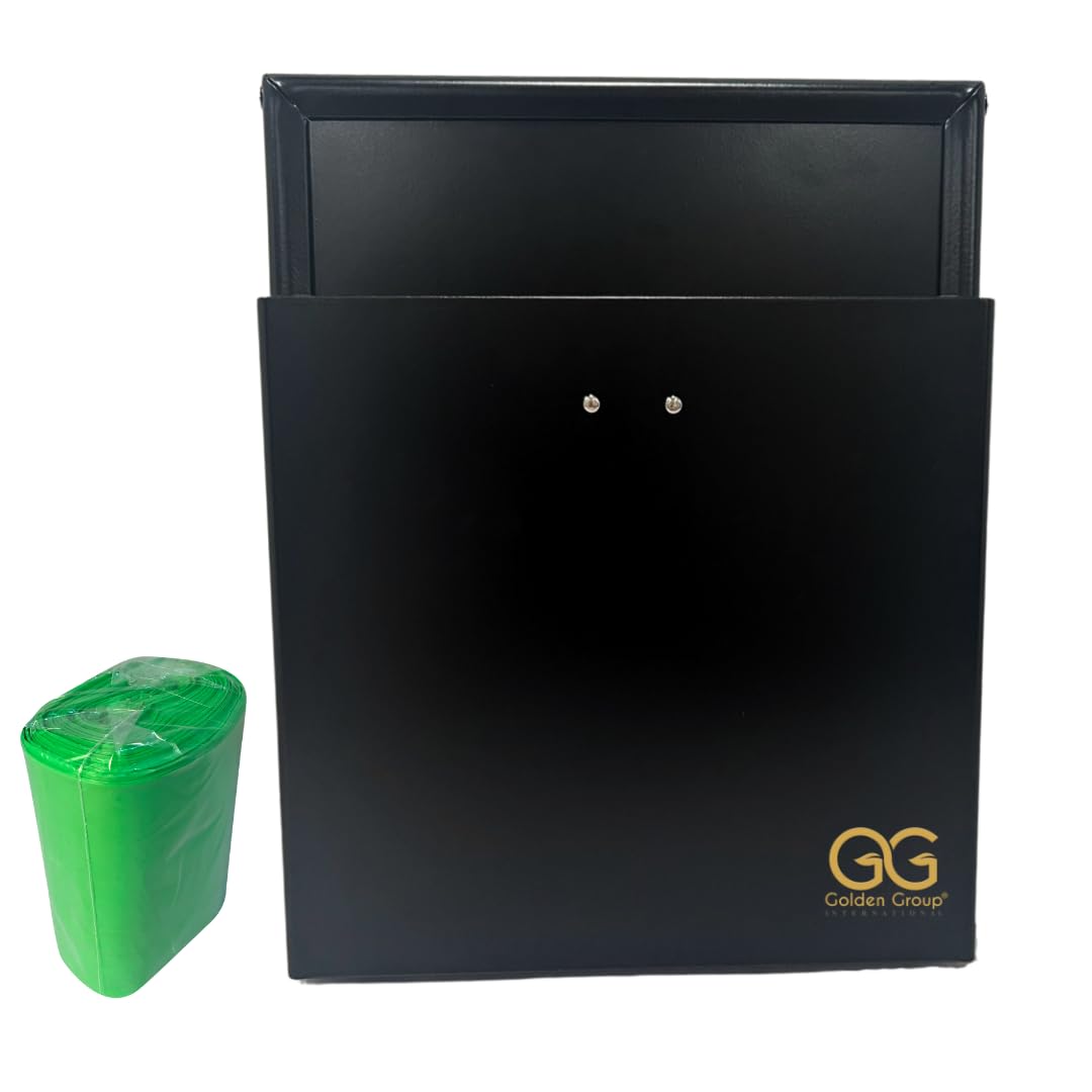 TD9200bk Sanitary Napkin Disposal Bin with Refill Liners - Wall-Mounted Feminine Hygiene Waste Container for Restrooms, Bathrooms & Public Washrooms