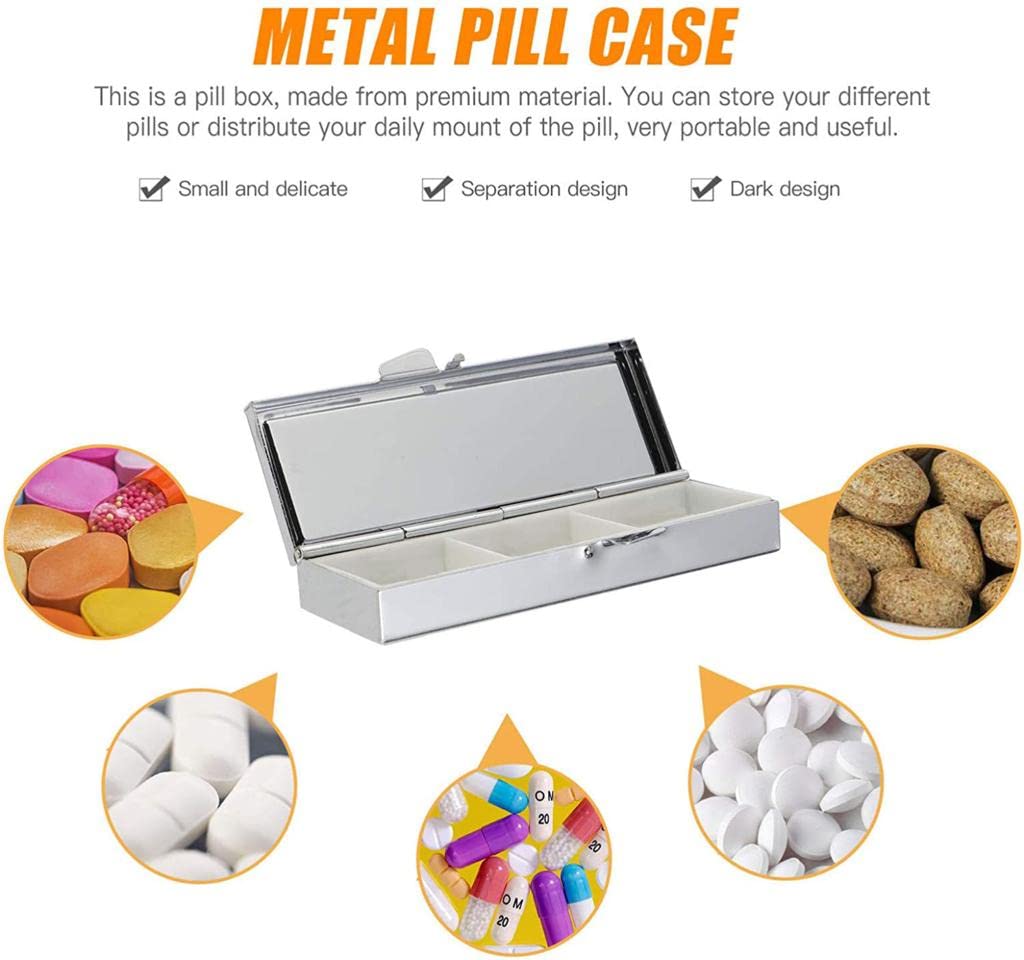 Travel Pill Organizer - Beach Themed Purse & Pocket Pill Case for On-the-Go