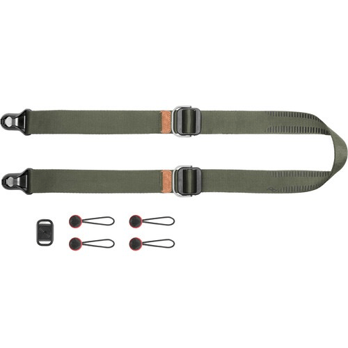 Peak Design Slide Lite Camera Strap - Adjustable & Comfortable Neck Strap for DSLR & Mirrorless Cameras (Sage Green) | Perfect for Travel, Hiking & Outdoor Photography