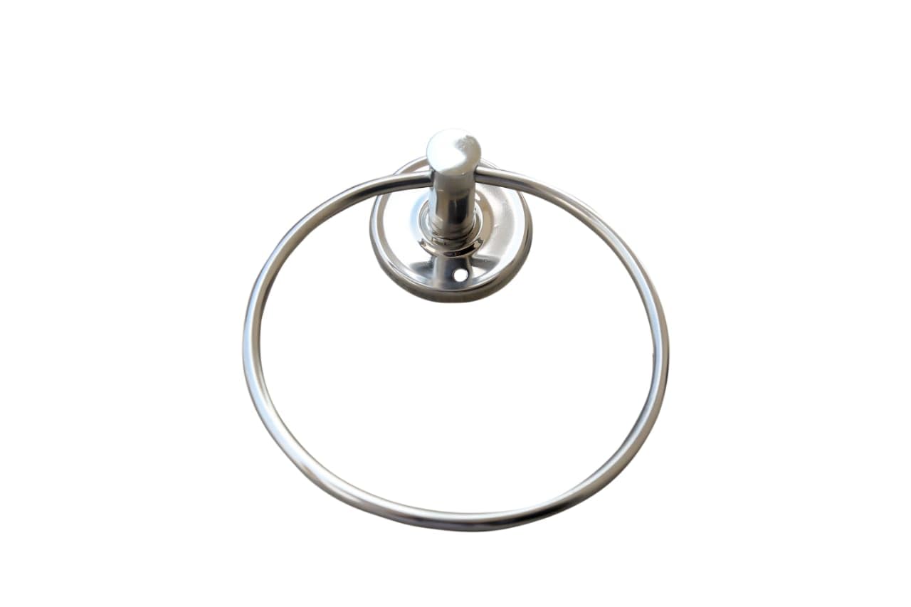 Stainless Steel Towel Ring - Chrome Bathroom Towel Holder for Kitchen & Bathroom - Perfect for Hanging Hand Towels, Washcloths, and Robes