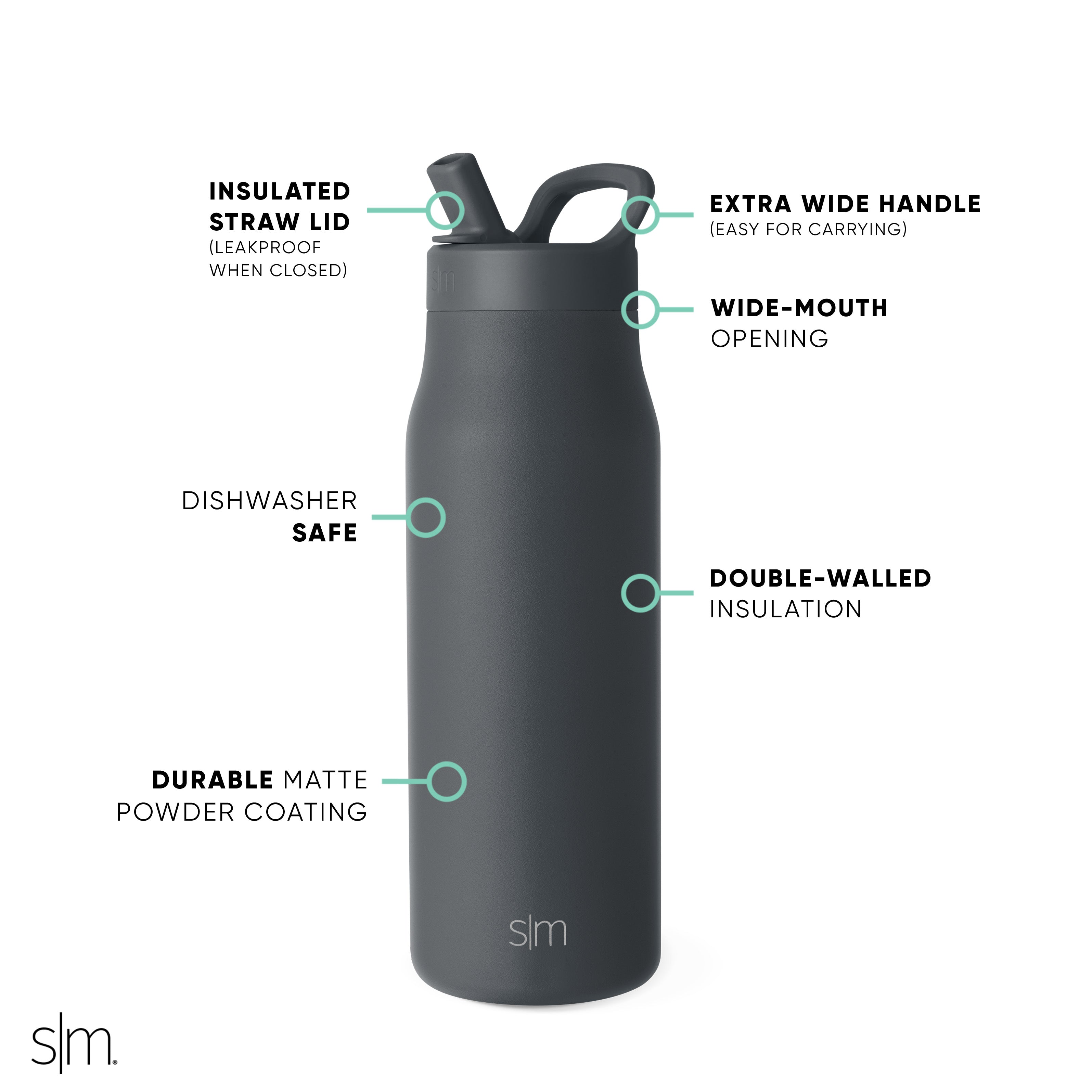 Stainless Steel Manual Straw Lid Tumbler Cup - 20oz Insulated Travel Mug for Hot & Cold Drinks - Perfect for Coffee, Tea, and Smoothies On The Go