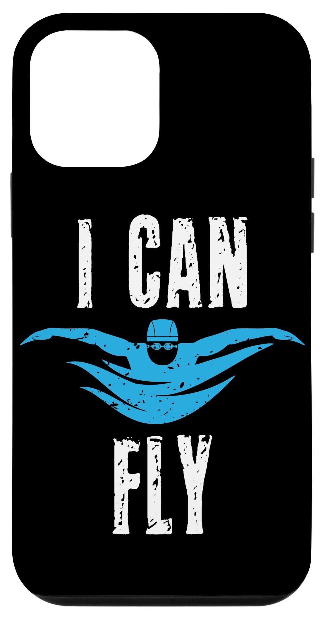 iPhone 12 Mini Waterproof Case - Funny Swimming Swimmer Design for Pool, Beach & Summer | Competitive Swim Protection for Fast Swimming