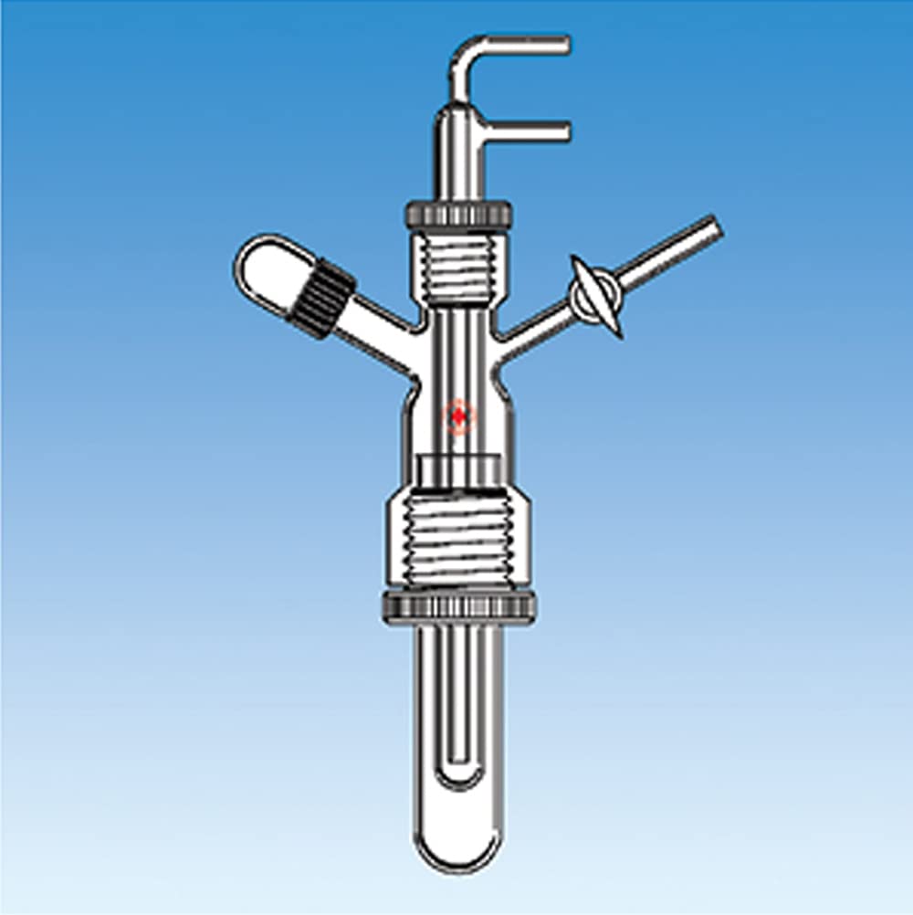 9718-23 Micro Reactor, 14/10 Joint Glass Lab Equipment - Perfect for Chemistry Experiments, Distillation & Scientific Research