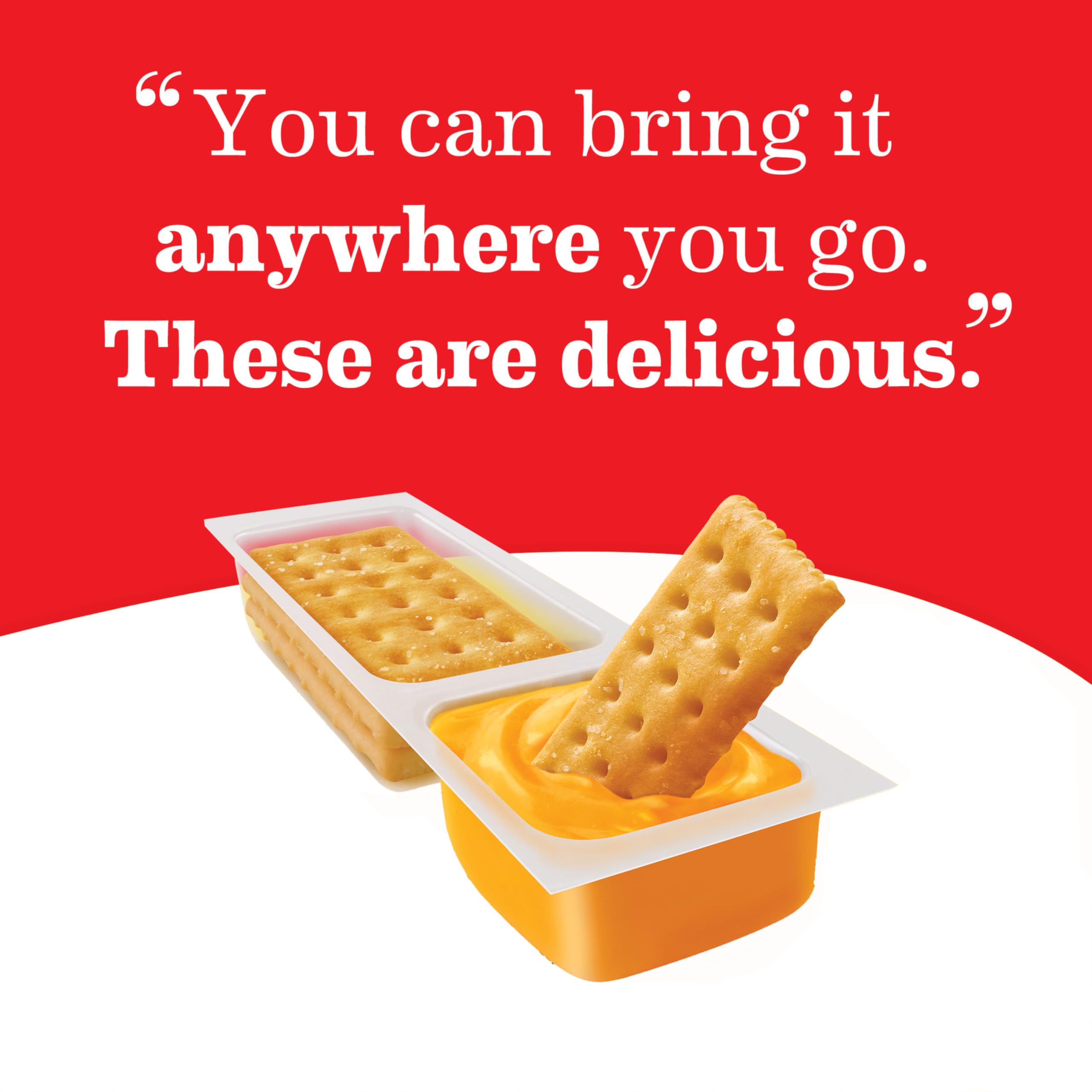 RITZ Crackers 'N Cheesy Dip Snack Packs - 20 Count | Handi-Snacks for Kids Lunch, Office & On-the-Go Snacking | Perfect for School, Work & Travel