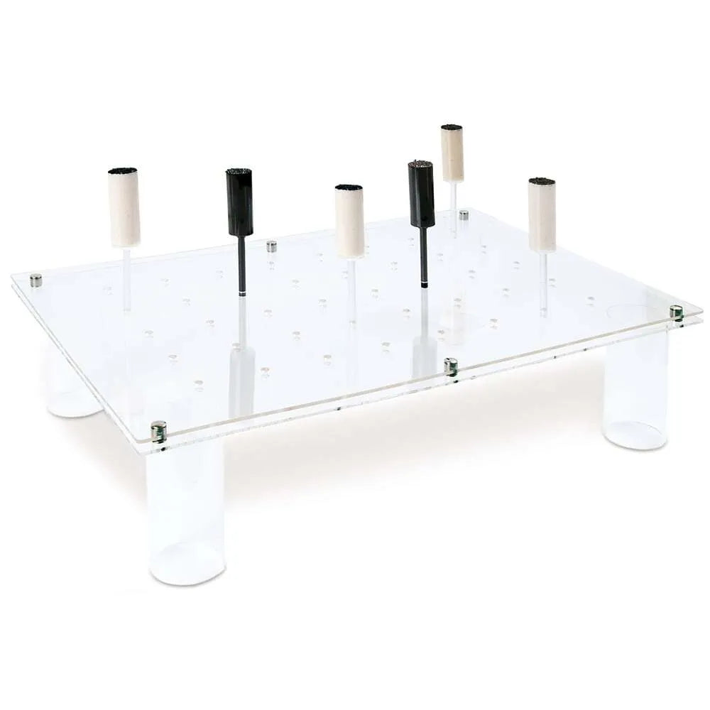 Comatec Clear Mini Push Up Stand - 40 Hole Lipstick Organizer for Makeup Vanity | Perfect for Cosmetics Display & Storage in Bathroom, Bedroom, or Salon