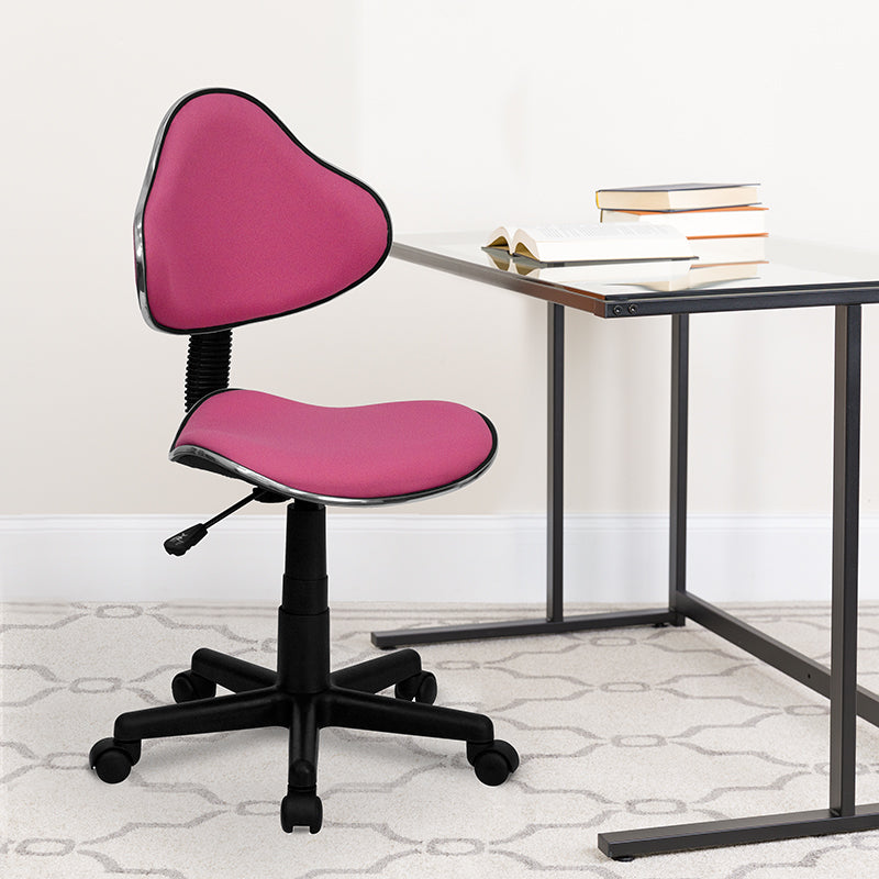 Whitney Blue Fabric Swivel Ergonomic Office Chair - Adjustable Height Task Chair with Lumbar Support for Home Office, Gaming & Workspace Comfort