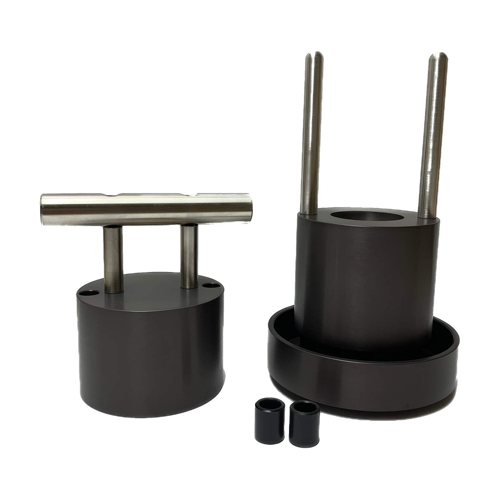 Beyond ICE JR2.0 2-Inch Ice Ball Press - Gun Metal Gray Whiskey Ice Ball Maker for Bourbon, Scotch & Cocktails - Perfect for Home Bars, Parties & Gifting