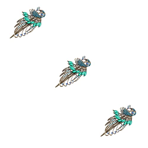 Minkissy 3-Piece Boho Rhinestone Hair Clips Set - French Barrette & Bobby Pins for Women - Elegant Hair Accessories for Weddings, Parties & Everyday Styling
