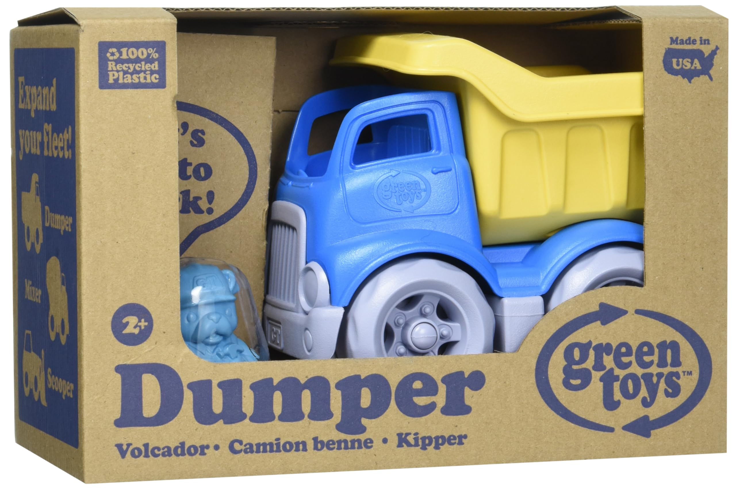 Green Toys Dumper Construction Truck - Eco-Friendly Kids Toy for Sandbox & Outdoor Play | Durable Plastic Dump Truck for Toddlers & Preschoolers | Perfect for Construction-Themed Birthday Gifts & Pretend Play