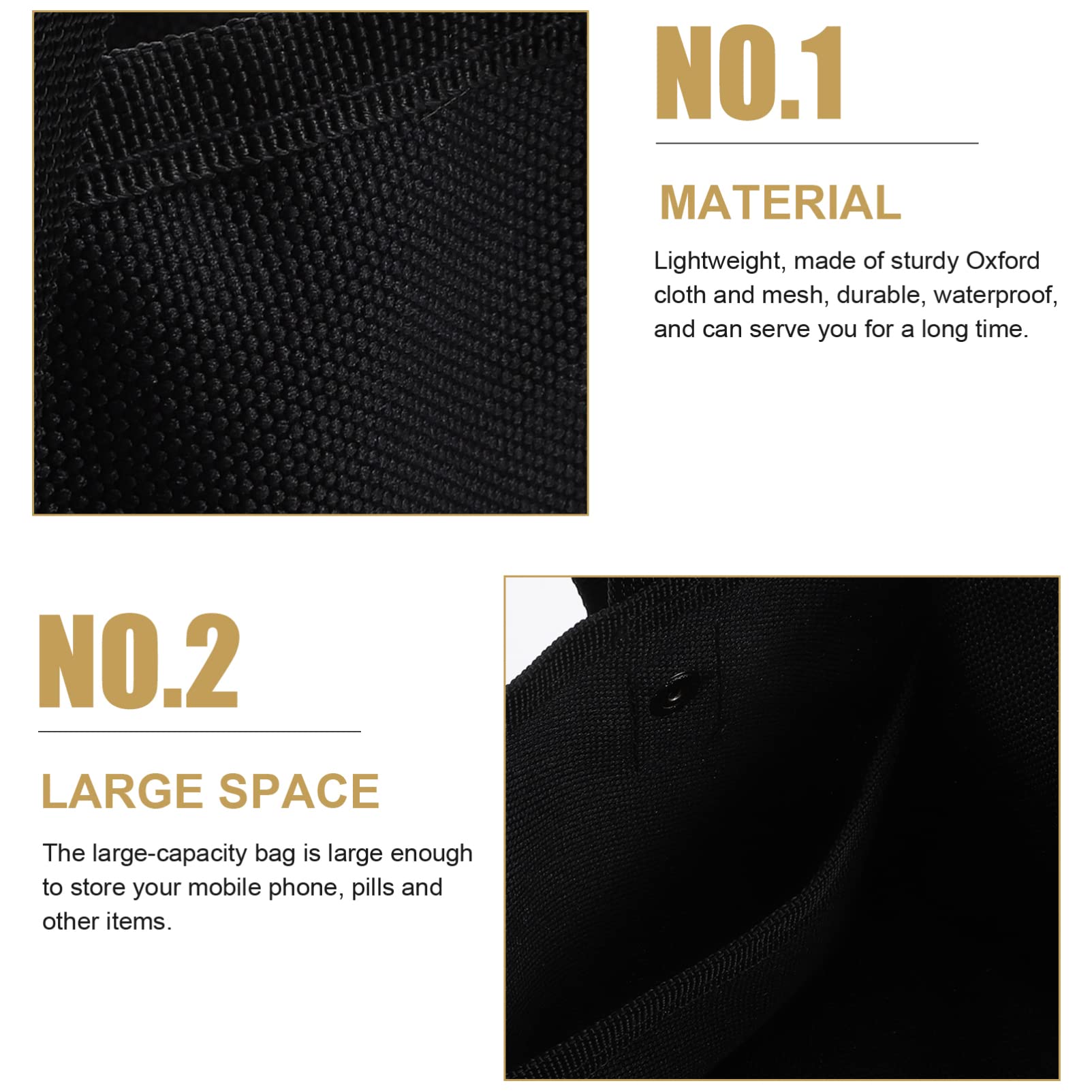 Wheelchair Storage Bag Organizer - Large Capacity Pouch for Purse, Handbag & Outdoor Use - Durable Oxford Cloth with Sunglass Strap (Ideal for Travel, Daily Commute & Mobility Accessories)