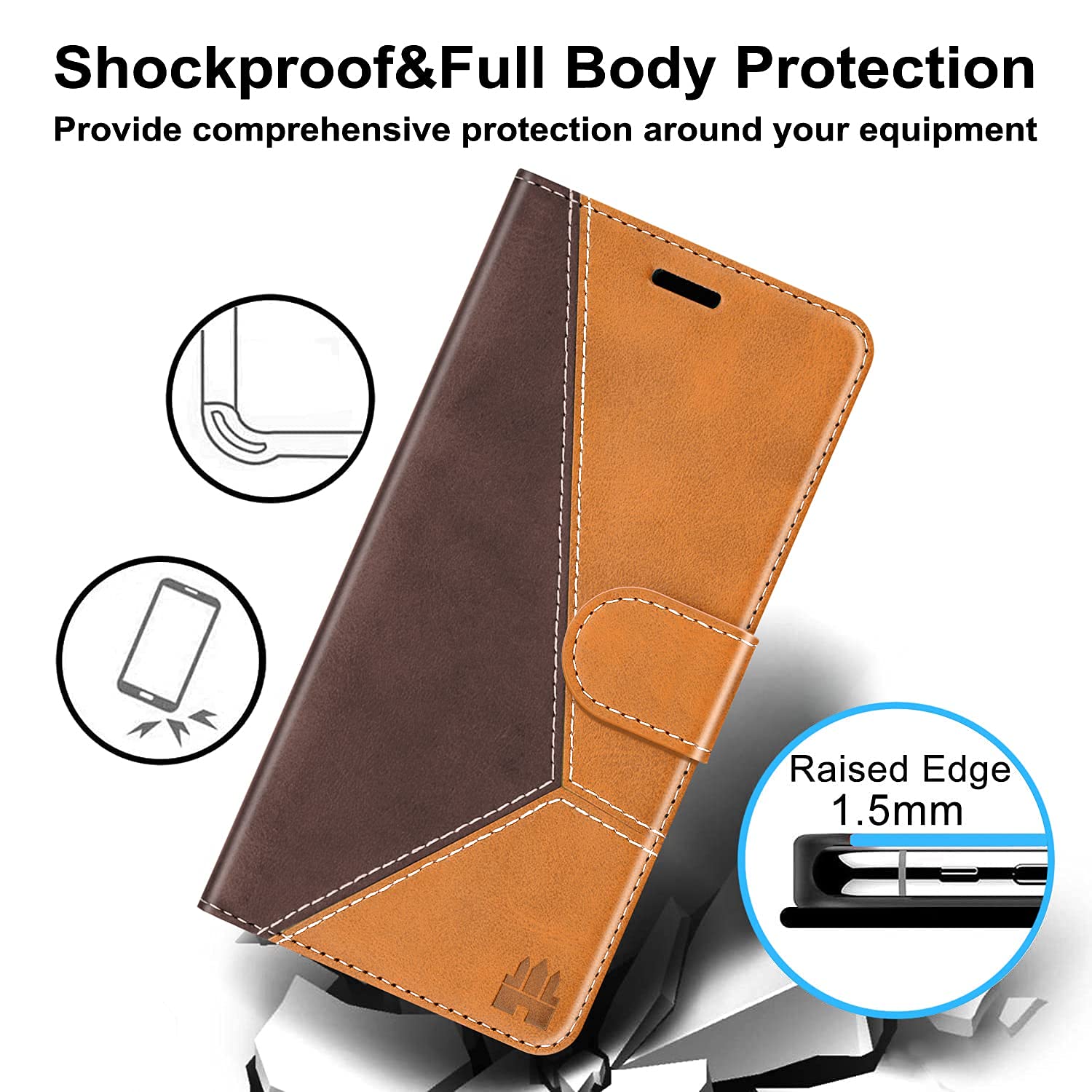 Premium PU Leather iPhone 12 Pro Max Wallet Case (6.7
