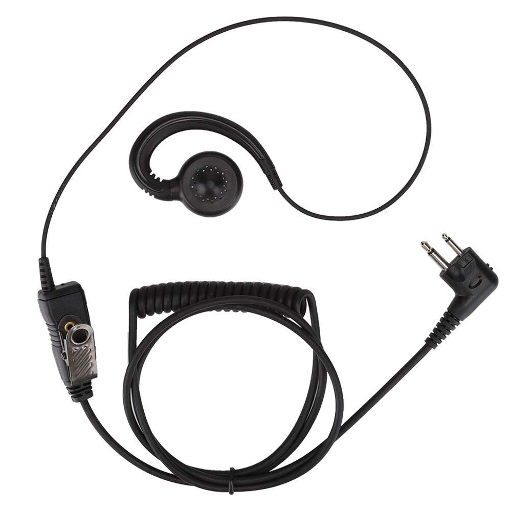 AEH3000-M1A Walkie Talkie Earpiece - Two-Way Radio Headset with PTT Mic for Security, Construction & Outdoor Activities | Black Hands-Free Communication Device for Professionals