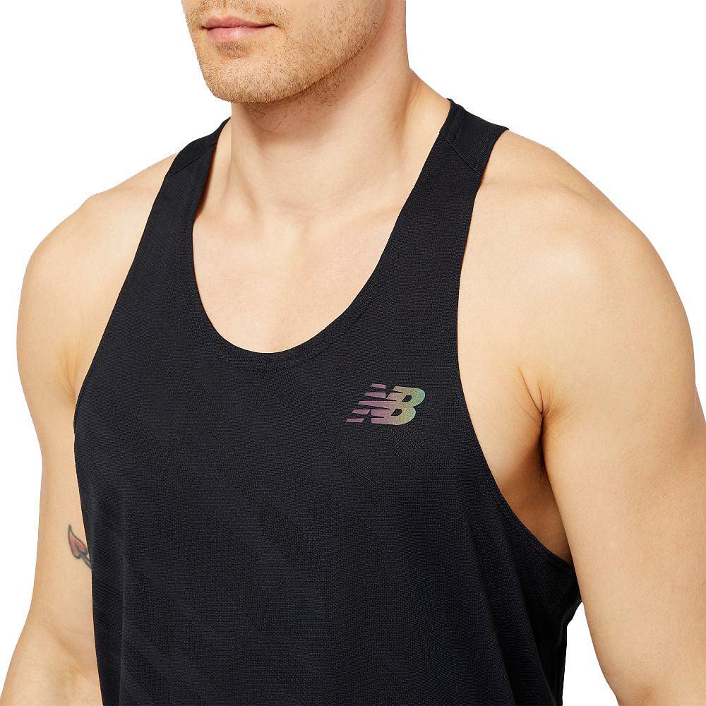 New Balance Q Speed Jacquard Singlet for Men - Lightweight Running Shirt for Training & Gym Workouts - Breathable & Moisture-Wicking Performance Top