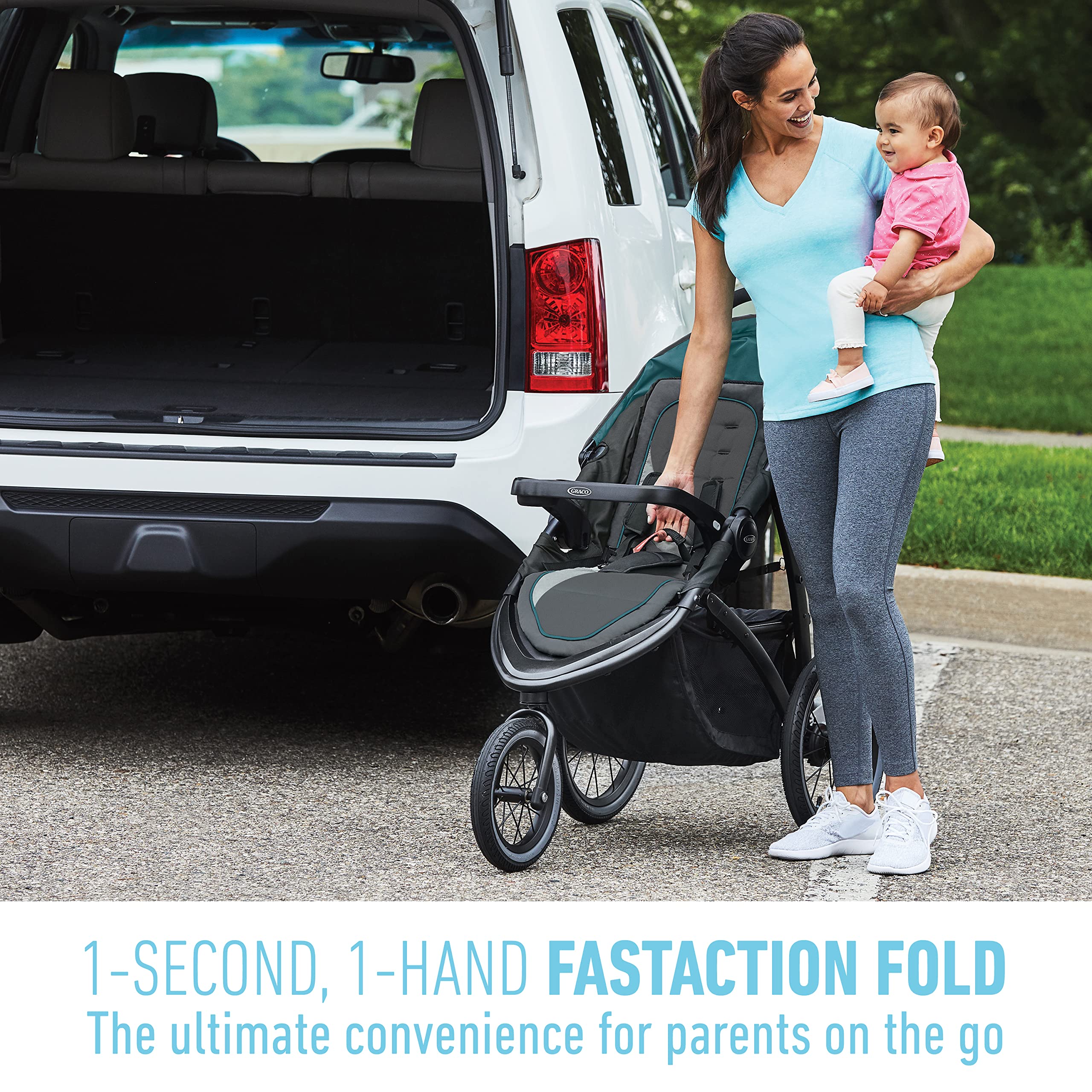 Graco FastAction Jogger LX Travel System - Lightweight Stroller & Infant Car Seat Combo for Active Parents | Perfect for Jogging, Shopping & Daily Outings | Mansfield Design