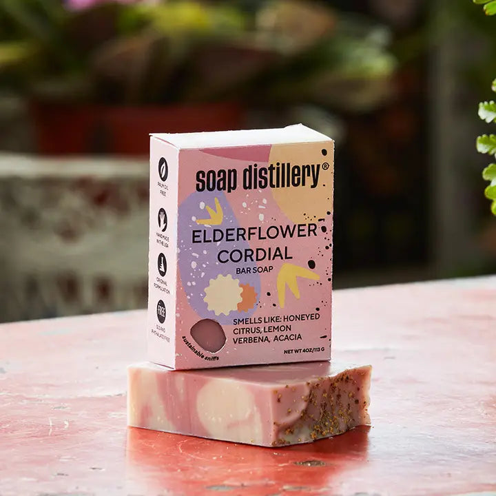 Elderflower Cordial Handmade Bar Soap by Soap Distillery | Natural, Moisturizing & Aromatic | Perfect for Gifts, Spa Days & Self-Care Routines