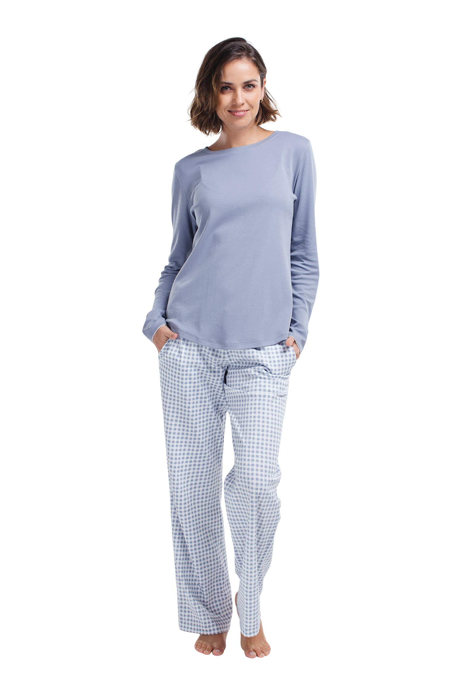 Premium Pima Cotton Women's Pajama Set - Ultra Soft Sleepwear for Women - Breathable & Comfortable Nightwear for Lounge, Sleep & Relaxation