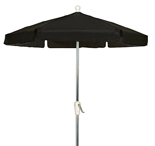 Black with Bright Aluminum Pole