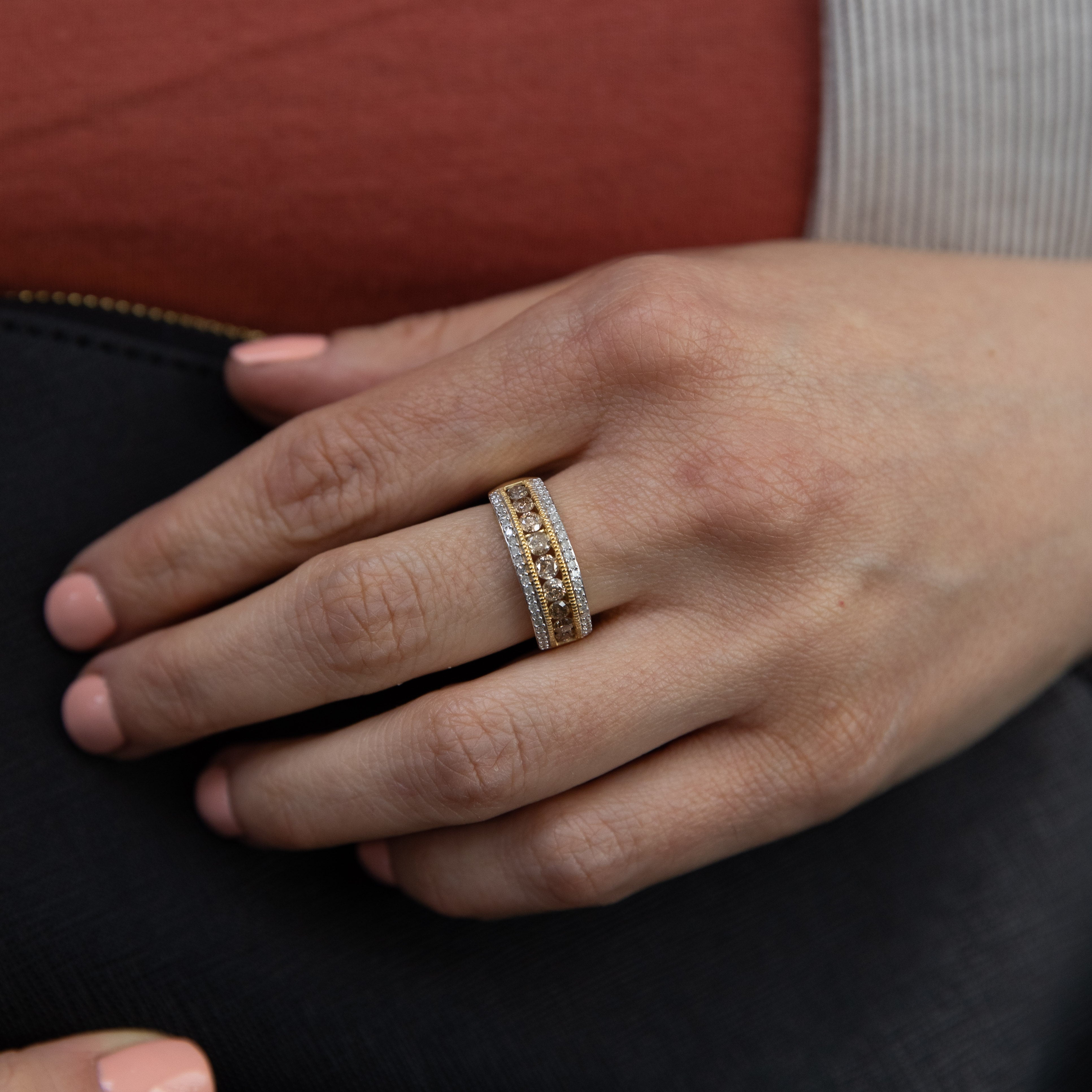 14K Gold Plated Sterling Silver 1 Carat Diamond Ring with Genuine Australian Diamonds - Elegant Engagement & Wedding Jewelry Gift for Her