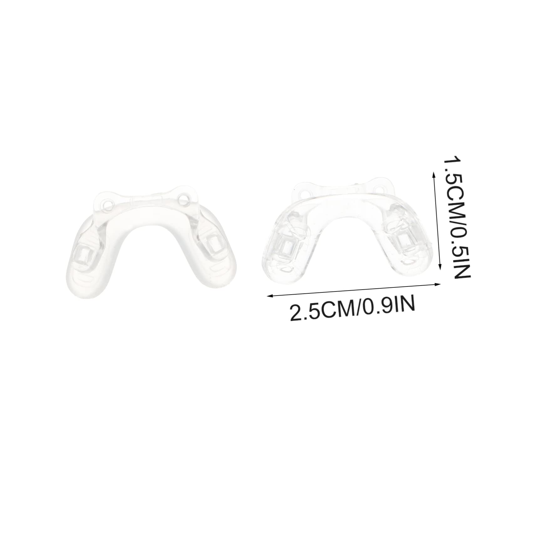 Lurrose 6-Pack Transparent One Piece Glasses Holder with Nose Grip - Replacement Nose Pads for Eyewear Protection - Perfect for Reading, Computer Use, and Daily Wear