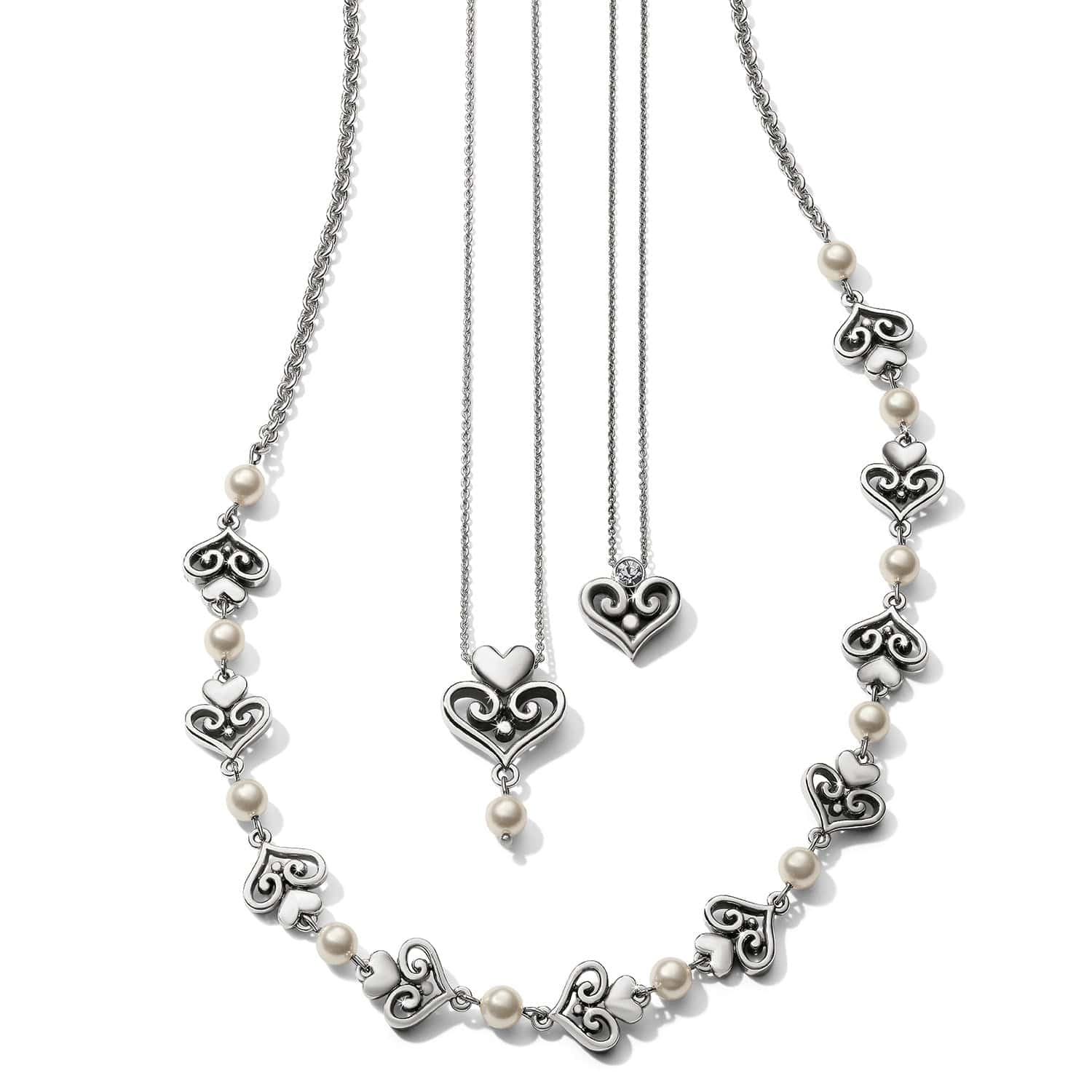 Alcazar Amor Pearl Pendant Necklace for Women - 18K Gold Plated Elegant Jewelry Gift for Birthday, Anniversary & Valentine's Day - Perfect for Weddings, Parties & Special Occasions