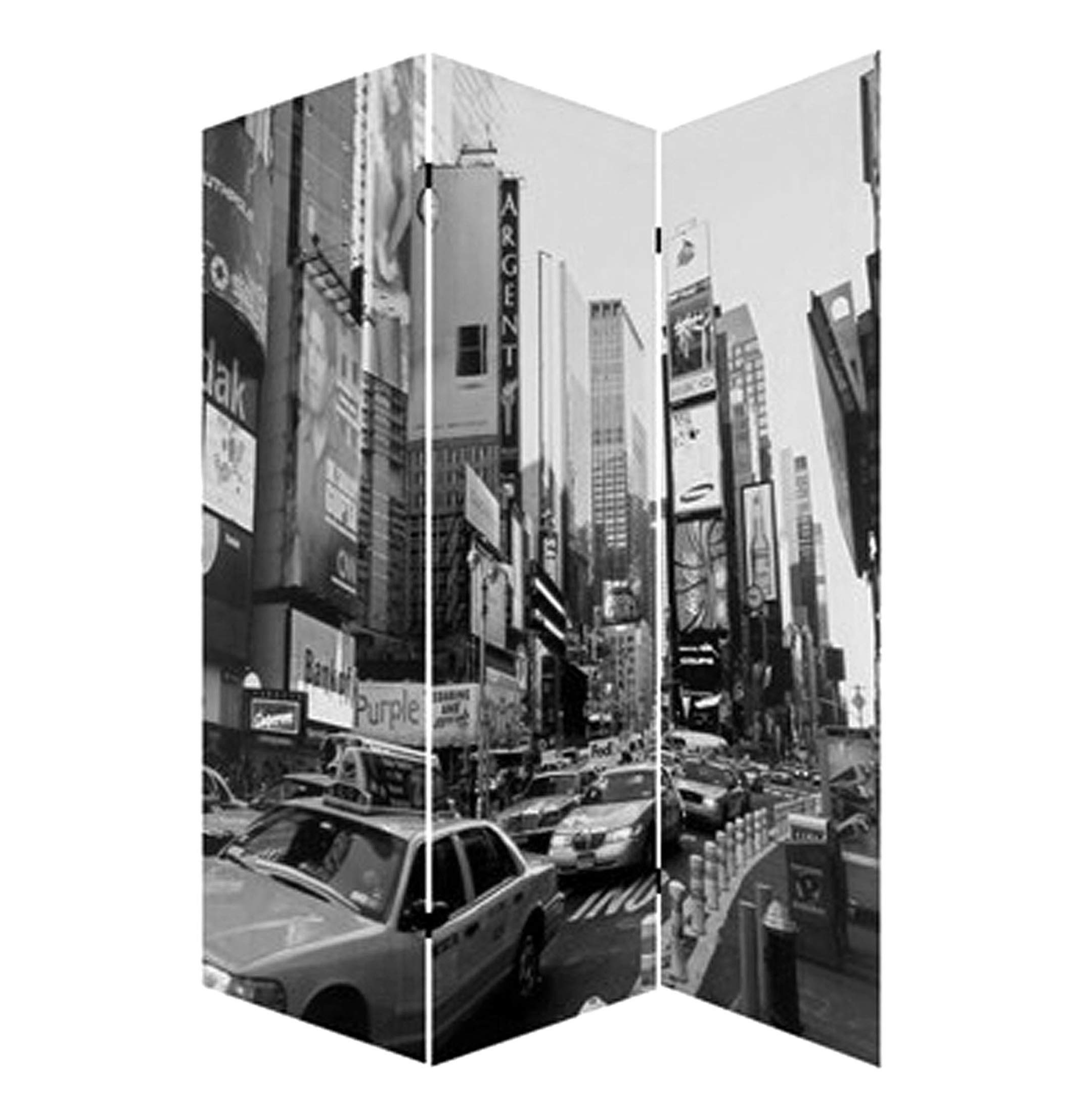 Stylish New York City Room Divider - Foldable Privacy Screen for Home & Office - Perfect for Studio Apartments, Dorms, and Open Spaces