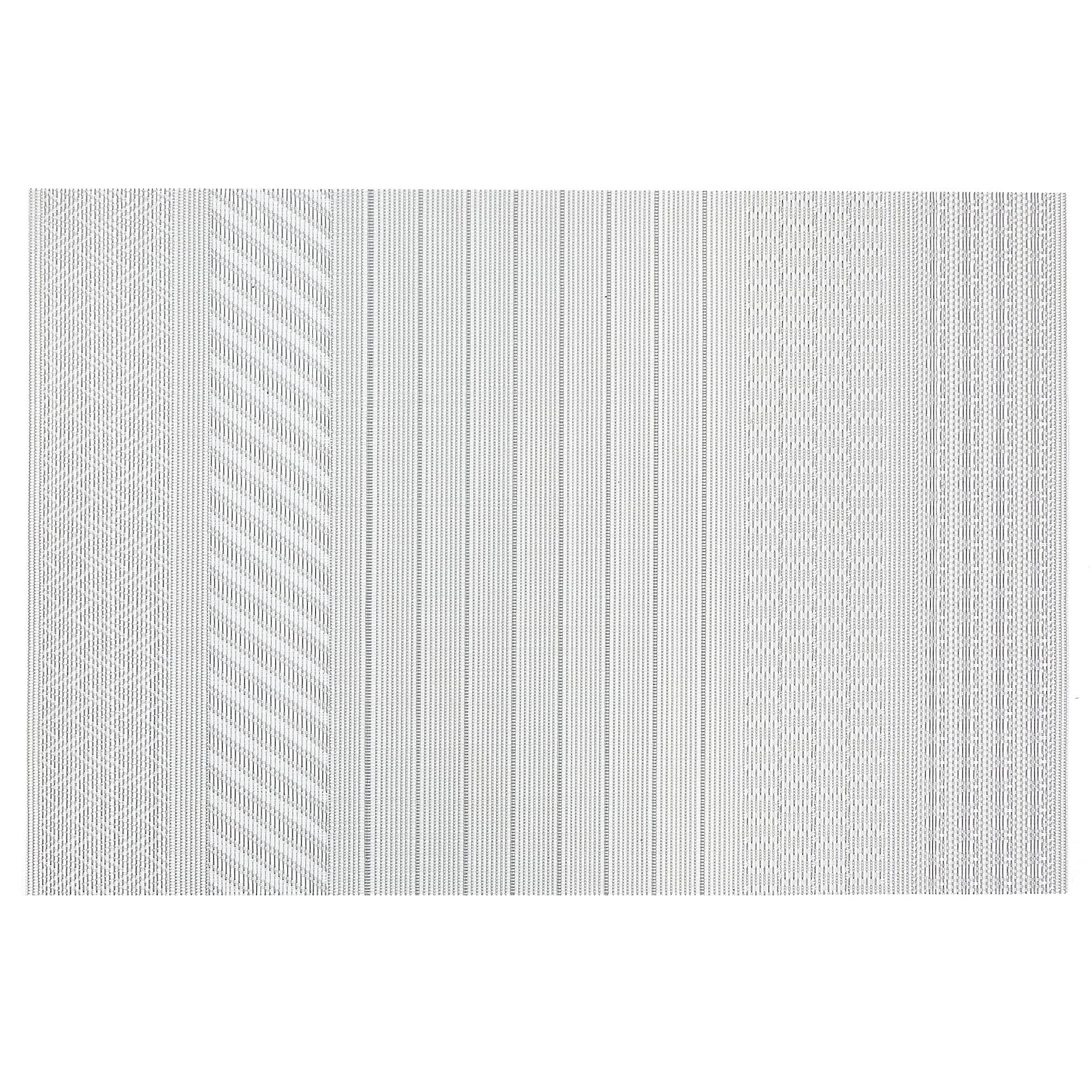 Premium Silver Vinyl Placemats Set of 12 - Elegant Table Setting for Dinner Parties, Holiday Gatherings & Home Decor