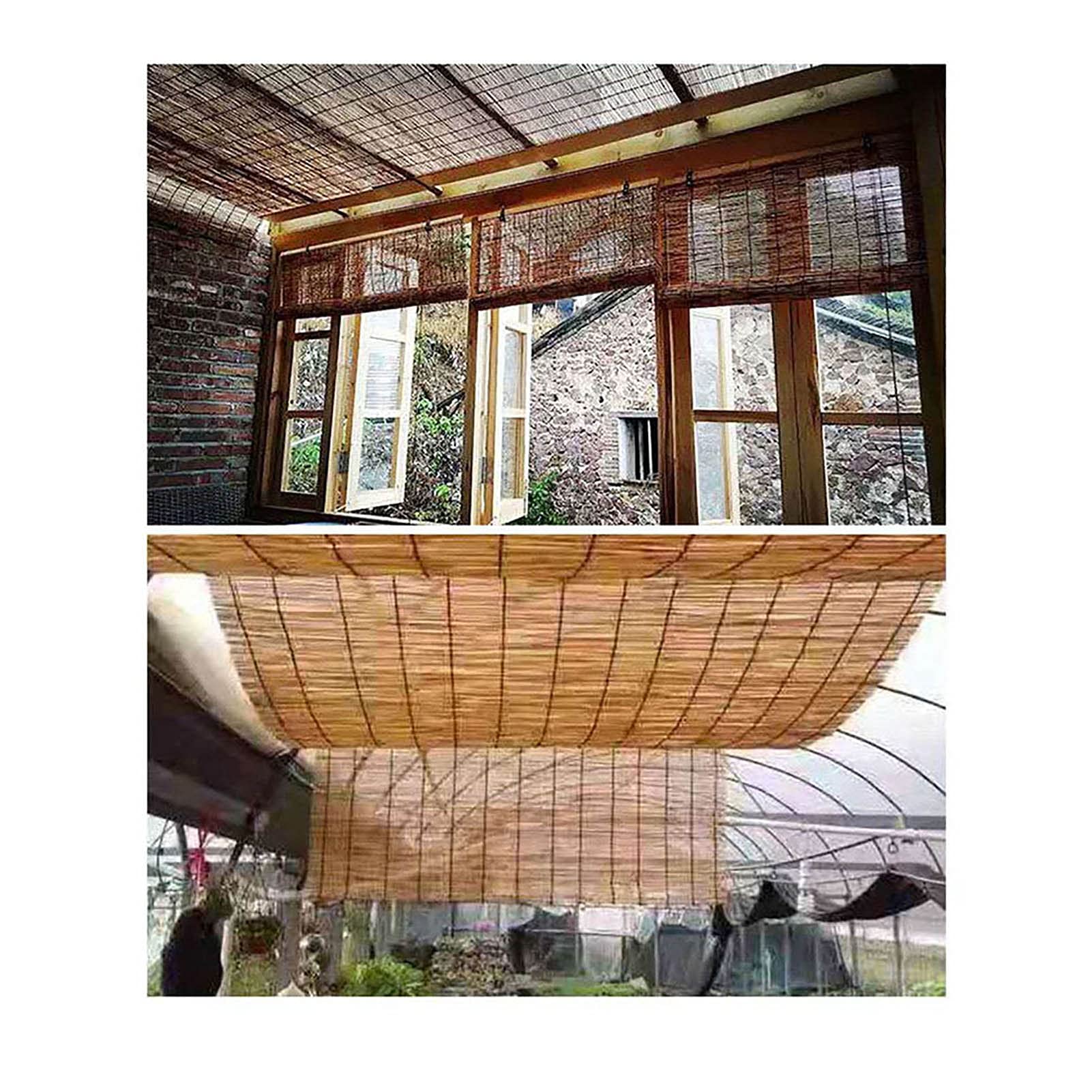 4FT Balcony Reed Fence - Natural Bamboo Privacy Screen for Patio, Outdoor Garden & Gallery - 2FT & 3FT Height Options - Perfect for Backyard Shade, Deck Partition & Balcony Cover