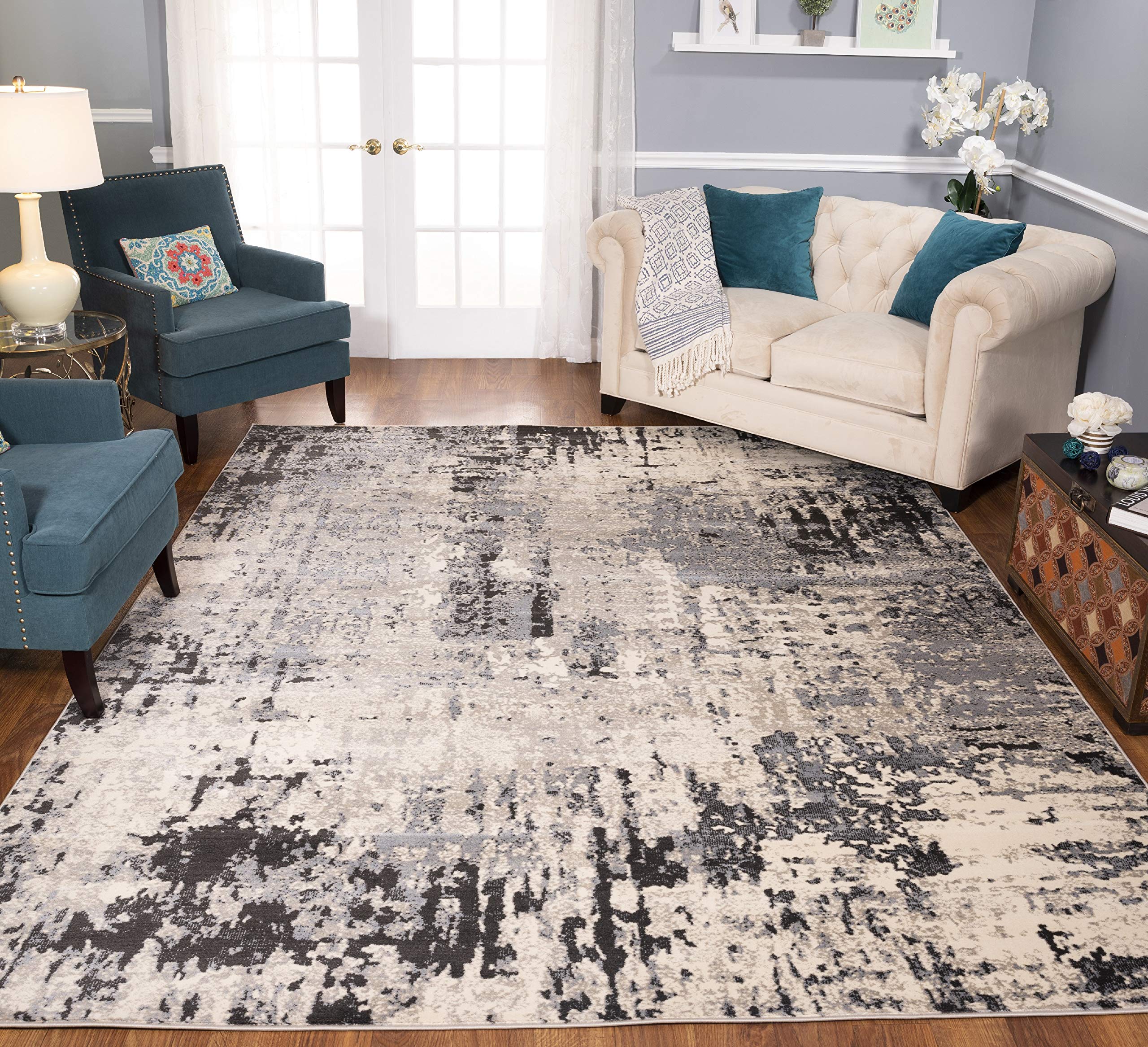 Noori Rug Lagoon Jaclyn Area Rug - Soft Ivory Handwoven Carpet for Living Room, Bedroom & Home Decor | Boho Chic Style