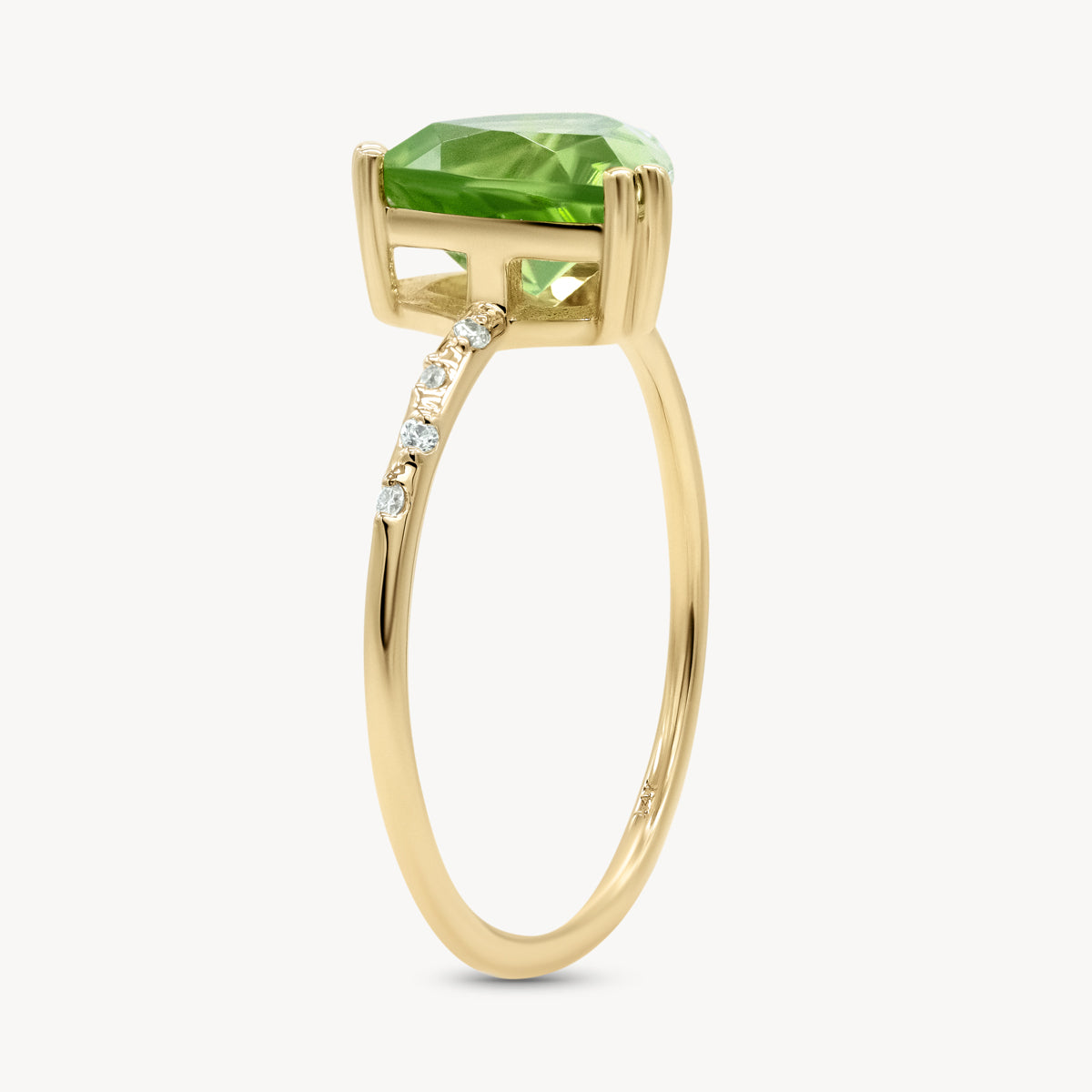 Stunning Peridot Trillion Cut Ring – Elegant Green Gemstone Jewelry for Women | Perfect for Engagement, Anniversary & Special Occasions