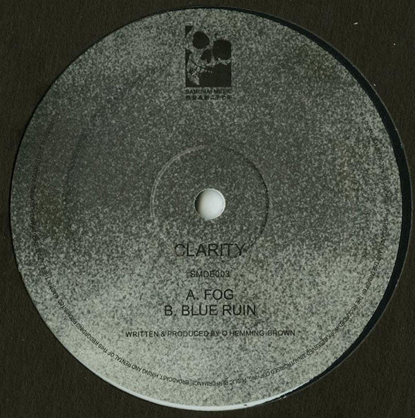 Clarity Fog / Blue Ruin 12 Samurai Music Vinyl Record SMDE003 - Limited Edition Japanese Electronic Music for DJs & Collectors