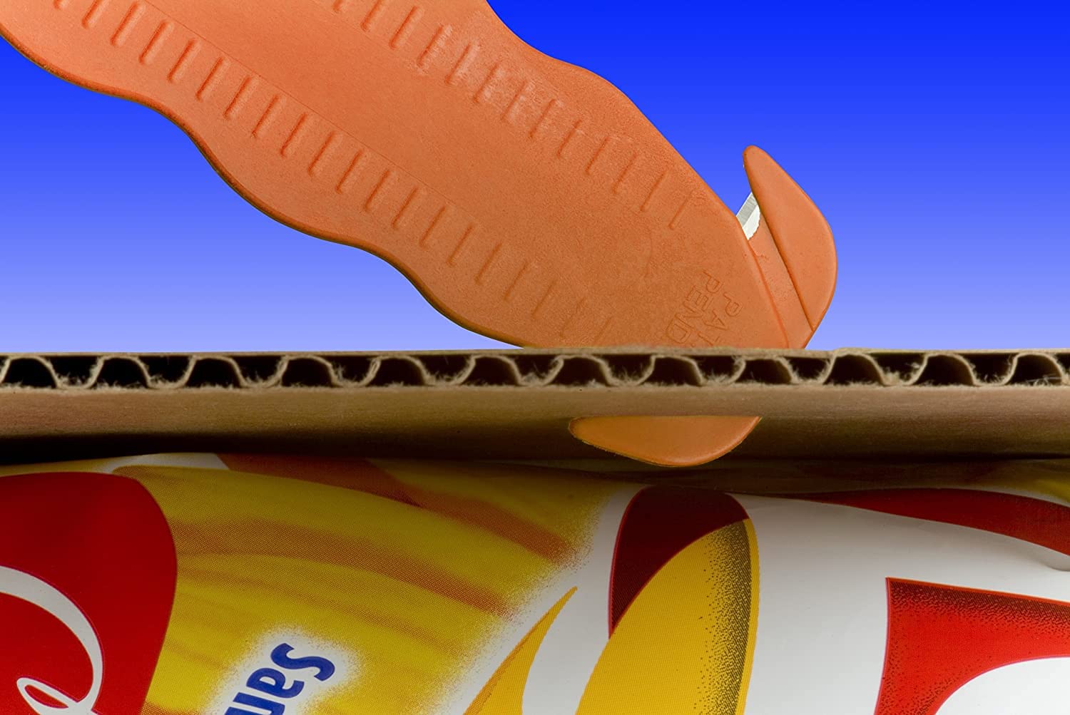 100 Pack Klever Kutter Safety Box Cutter Utility Knife - Carbon Steel Blade, Safety Package Opener Tool for Cardboard, Shipping Boxes & Warehouse Use - Heavy Duty Box Cutter Value Pack (100, Orange) - Perfect for Home, Office & Industrial Packaging Needs