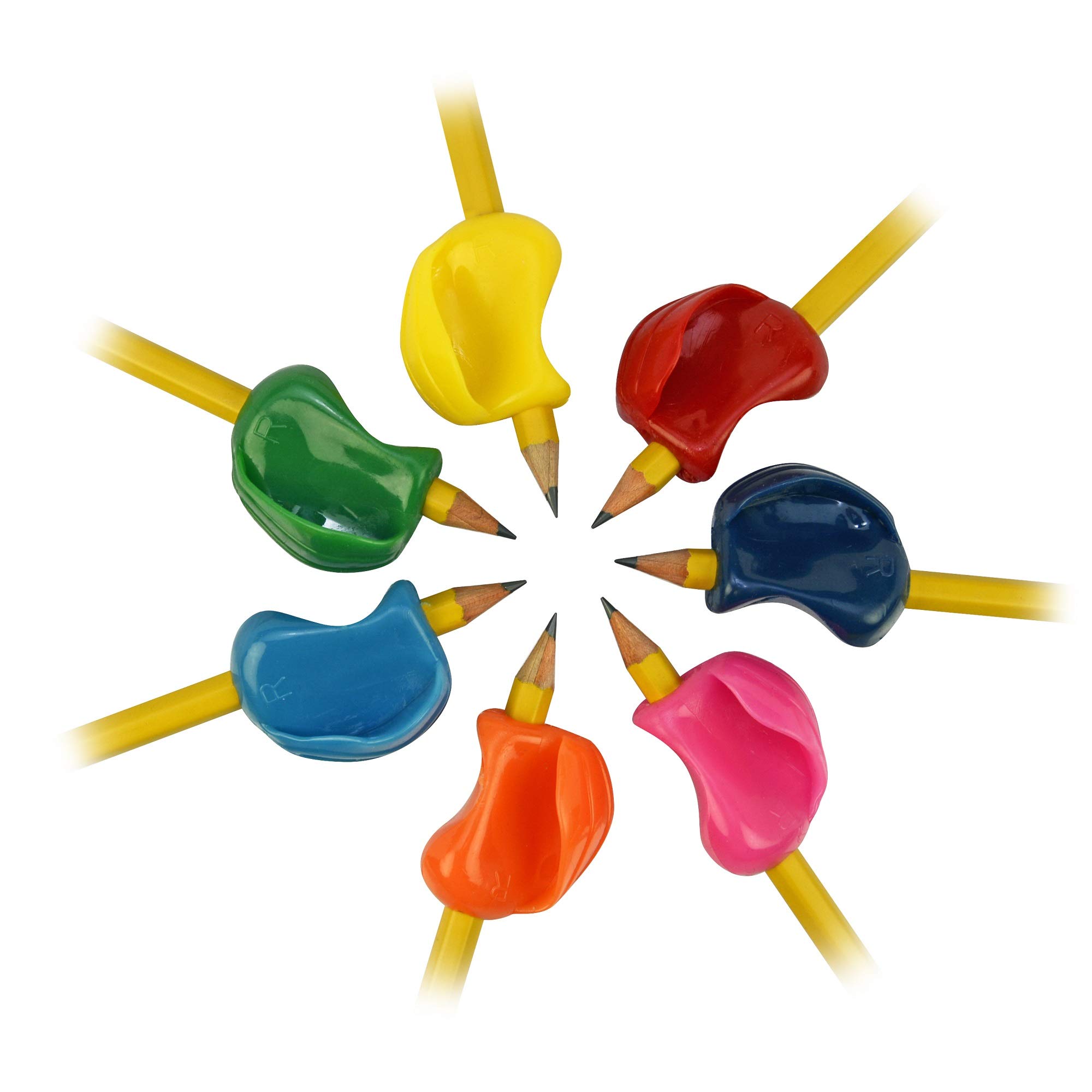 The Pencil Grip Crossover Grip - Ergonomic Writing Aid for Right & Left Handed Users, 12 Assorted Colors (TPG-17812) - Perfect for Kids & Adults with Handwriting Difficulties, Ideal for School, Office & Home Use