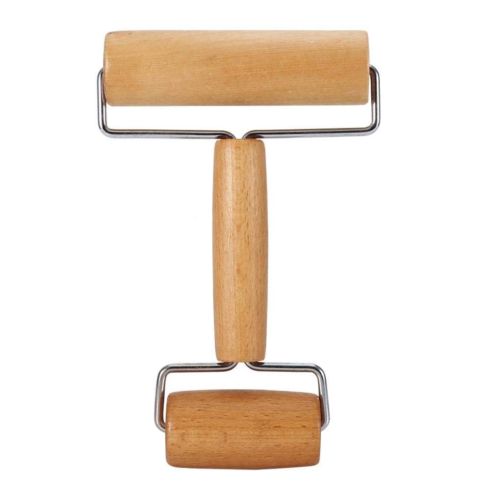 T-Shaped Pastry Roller - Wooden Multifunctional Dough Rolling Pin for Fondant, Cookies, Pizza & Pasta - Perfect for Baking, Chapati Making & Kitchen Use