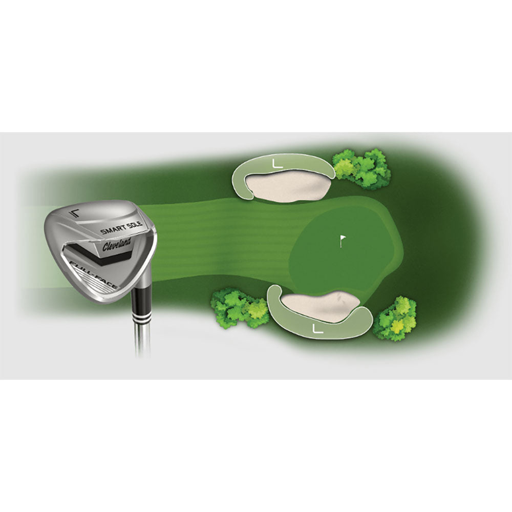 Cleveland Smart Sole Full Face Steel Wedge Golf Club – High Performance Wedge for Short Game & Bunker Shots – Perfect for Beginners & High Handicappers