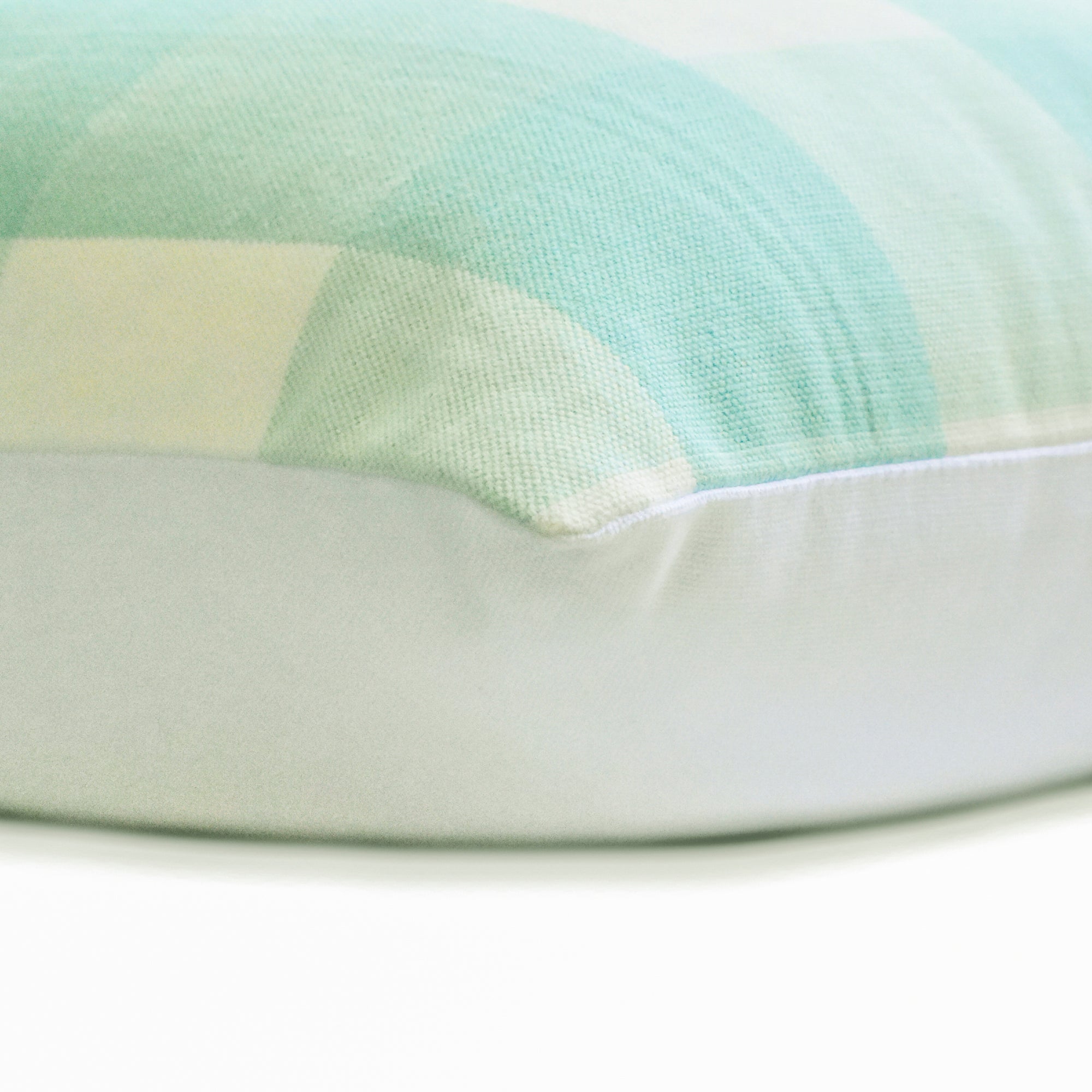 Stylish Aqua Blue Buffalo Check Euro Sham Pillow Cover - Plaid Decorative Throw Pillow for Bedroom, Living Room & Sofa Decor
