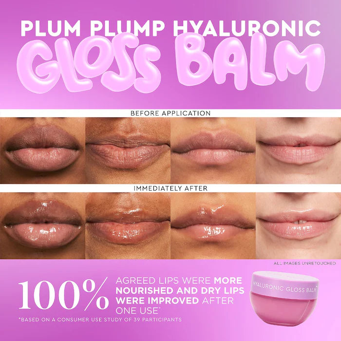 Plum Plump Hyaluronic Acid Lip Gloss - Hydrating & Plumping Lip Balm by Glow Recipe | Perfect for Dry Lips & Everyday Glam Makeup