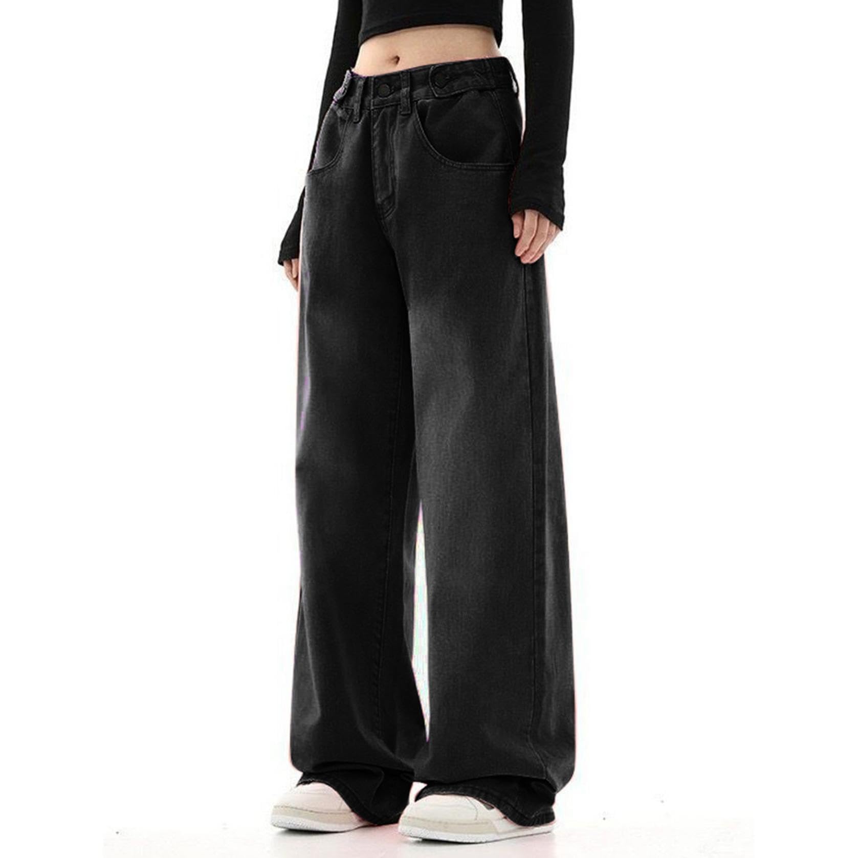 Women's High Waisted Boyfriend Jeans - Loose Fit for Casual Style