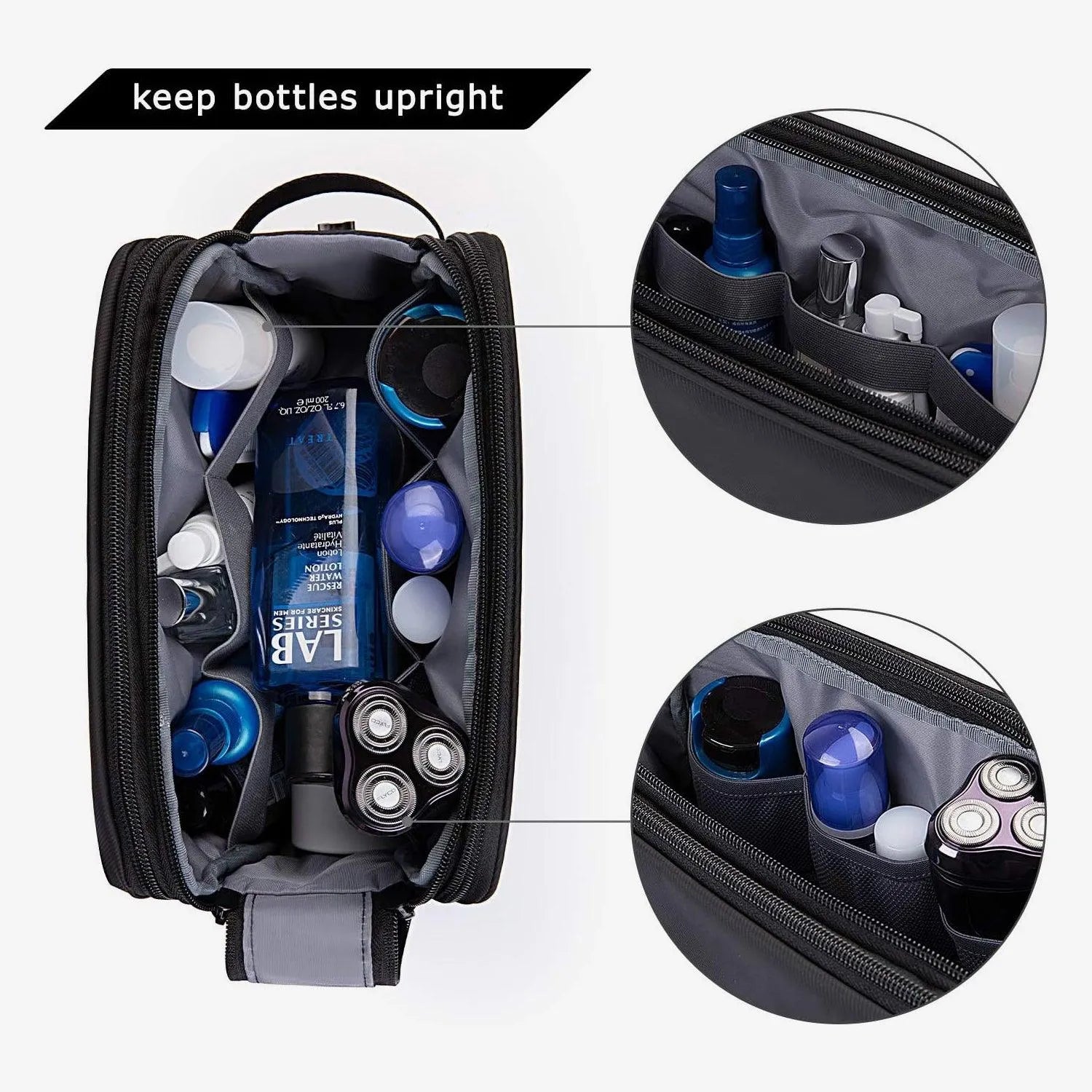 Premium Travel Toiletry Bag for Men & Women - Waterproof Hanging Cosmetic Organizer for Bathroom, Gym, Camping & Business Trips