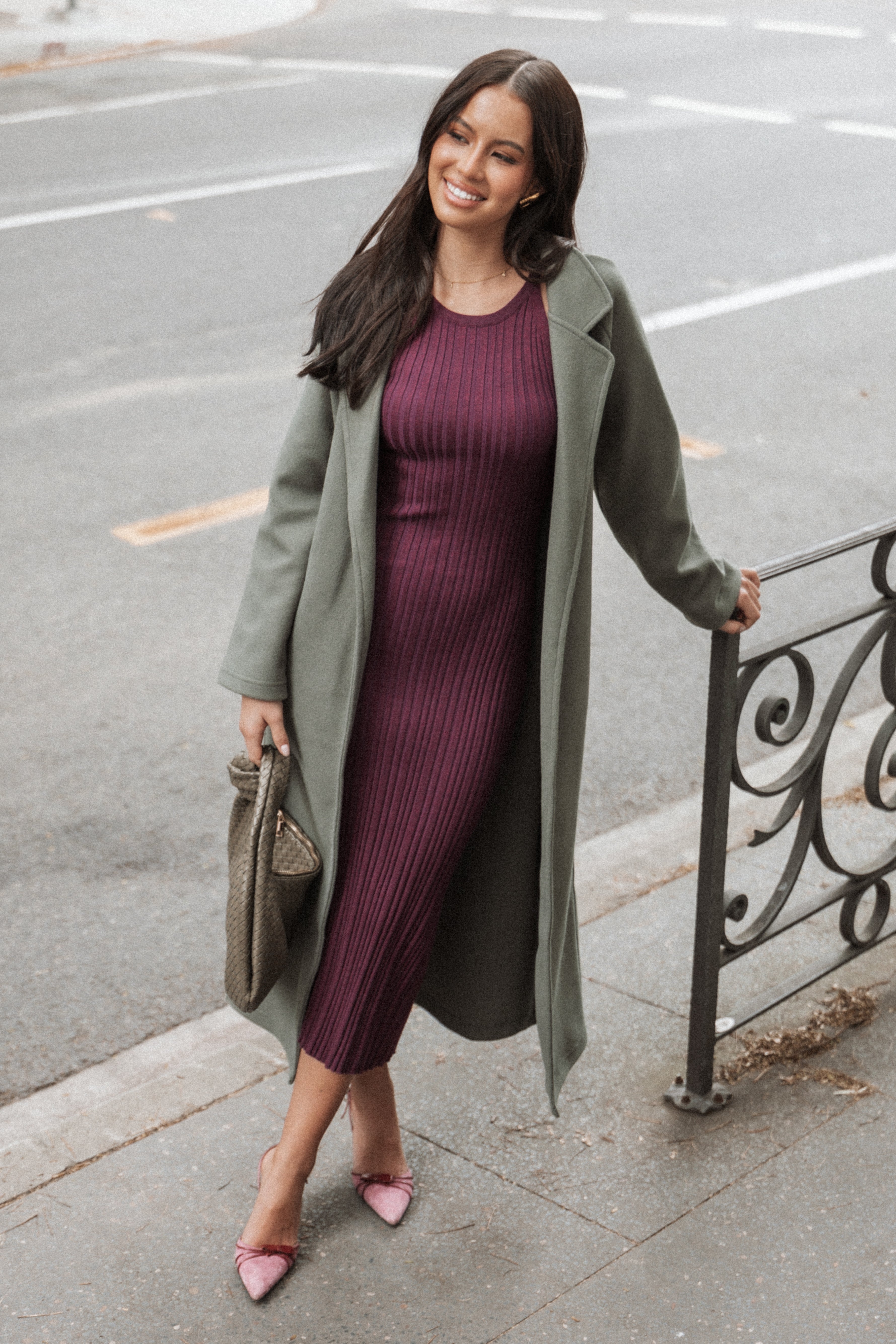 Brighton Maxi Dress for Women - Elegant Plum Flowy Long Dress for Summer, Beach, and Casual Wear